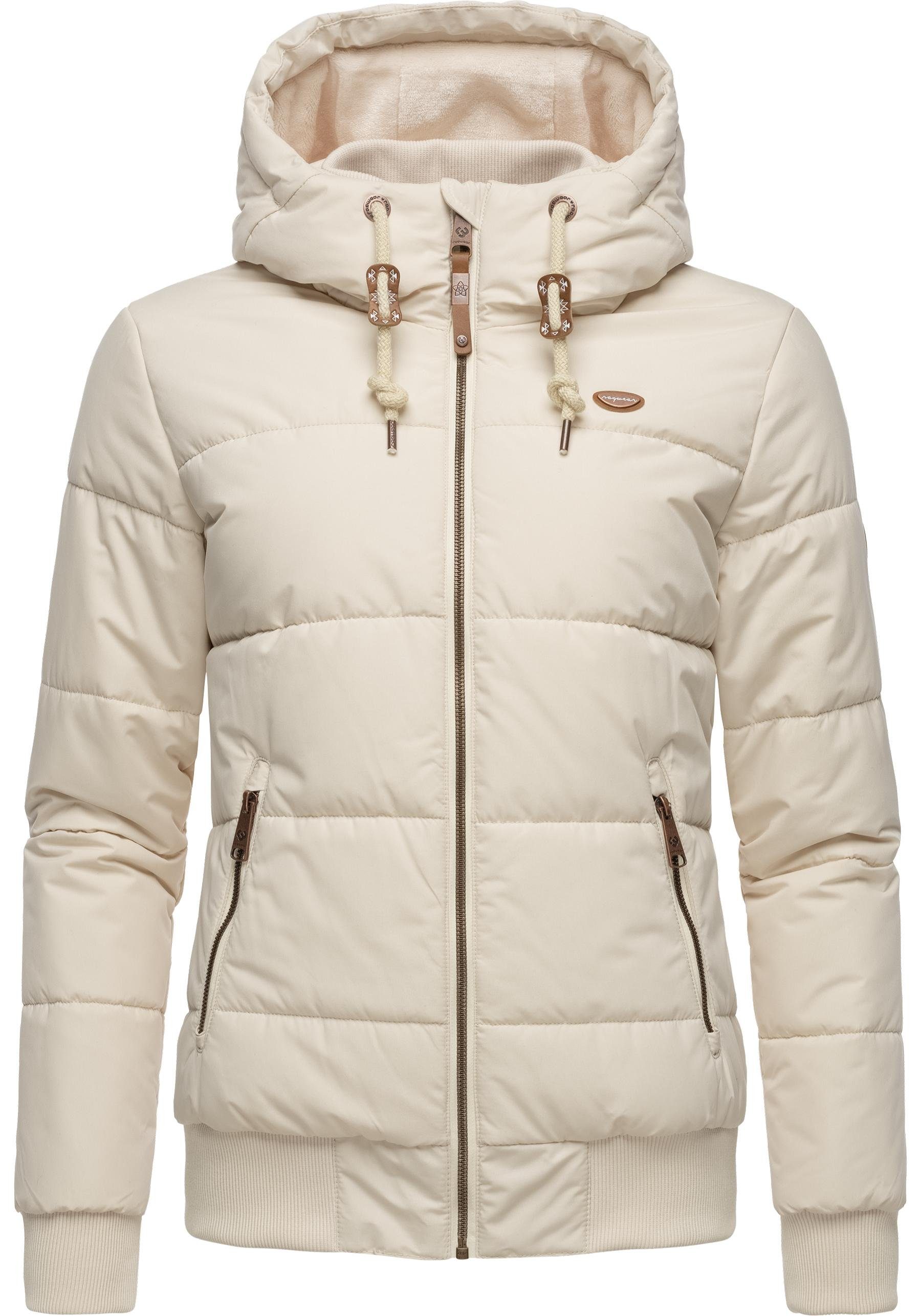 Ragwear Steppjacke Nuggys Solid stylische und taillierte Winterjacke beige