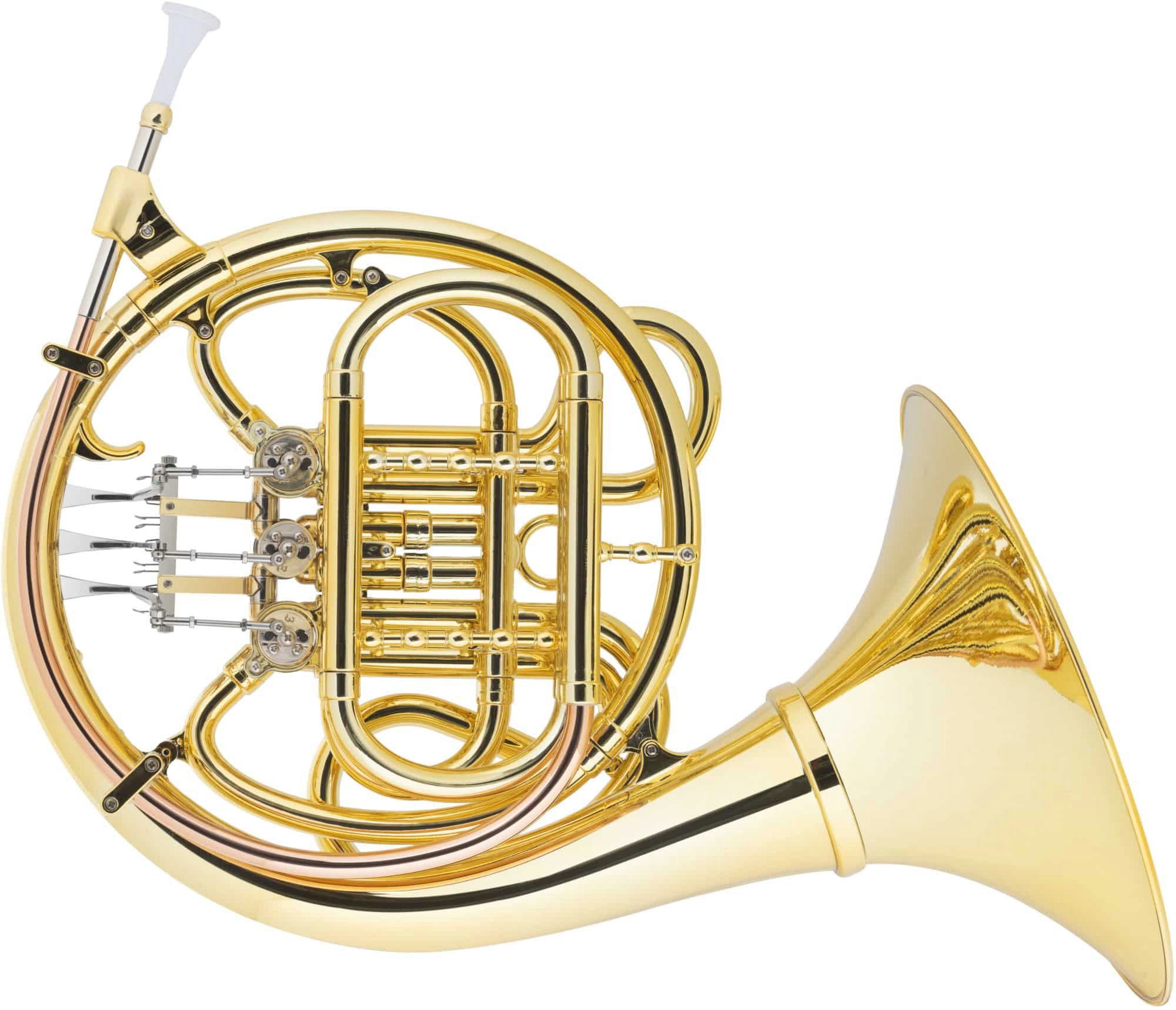 Classic Cantabile Horn WH-20 MardiBrass Kunststoff F-Waldhorn - Perfekt für unterwegs - F, Spar-Set, inkl. Gigbag mit Rucksackgurten, Drückermechanik aus Metall mit Kugelgelenken