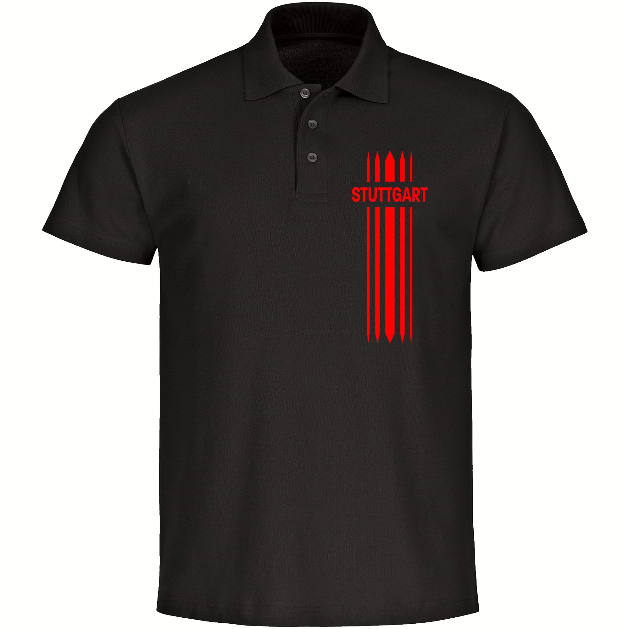 multifanshop Poloshirt Stuttgart - Streifen - Polo