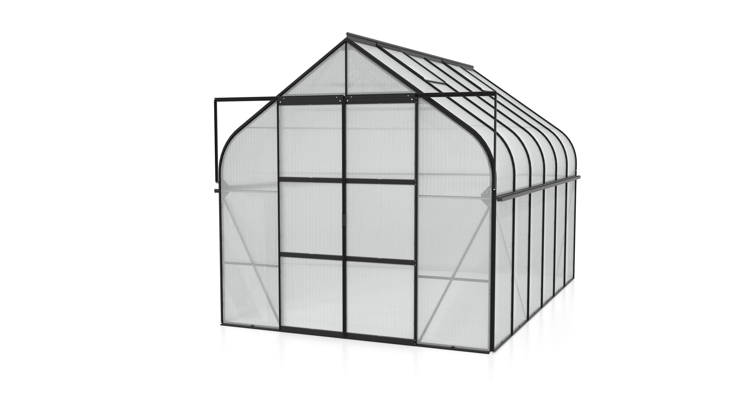 Vitavia Gewächshaus Diana 9900 HKP 4mm Schwarz Treibhaus mit 4 Dachfenster schwarz | Rabatt: 17%