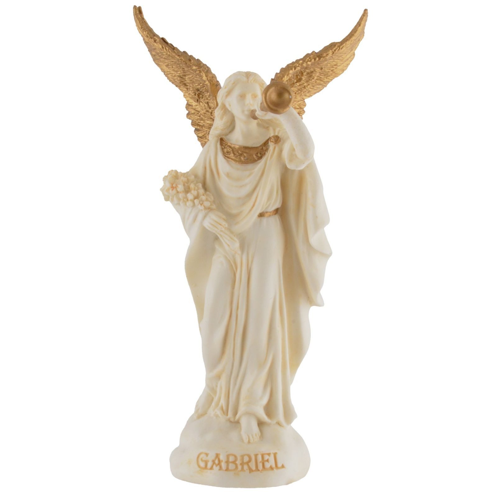 Vogler Dekofigur Veronese Miniatur Figur Erzengel Gabriel Religiöse Skulptur Polyresin