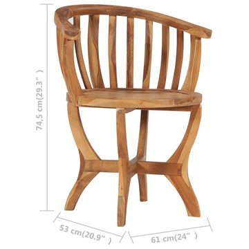 vidaXL Gartenlounge-Set 3-tlg. Garten-Bistro-Set Teak Massivholz, (3-tlg)