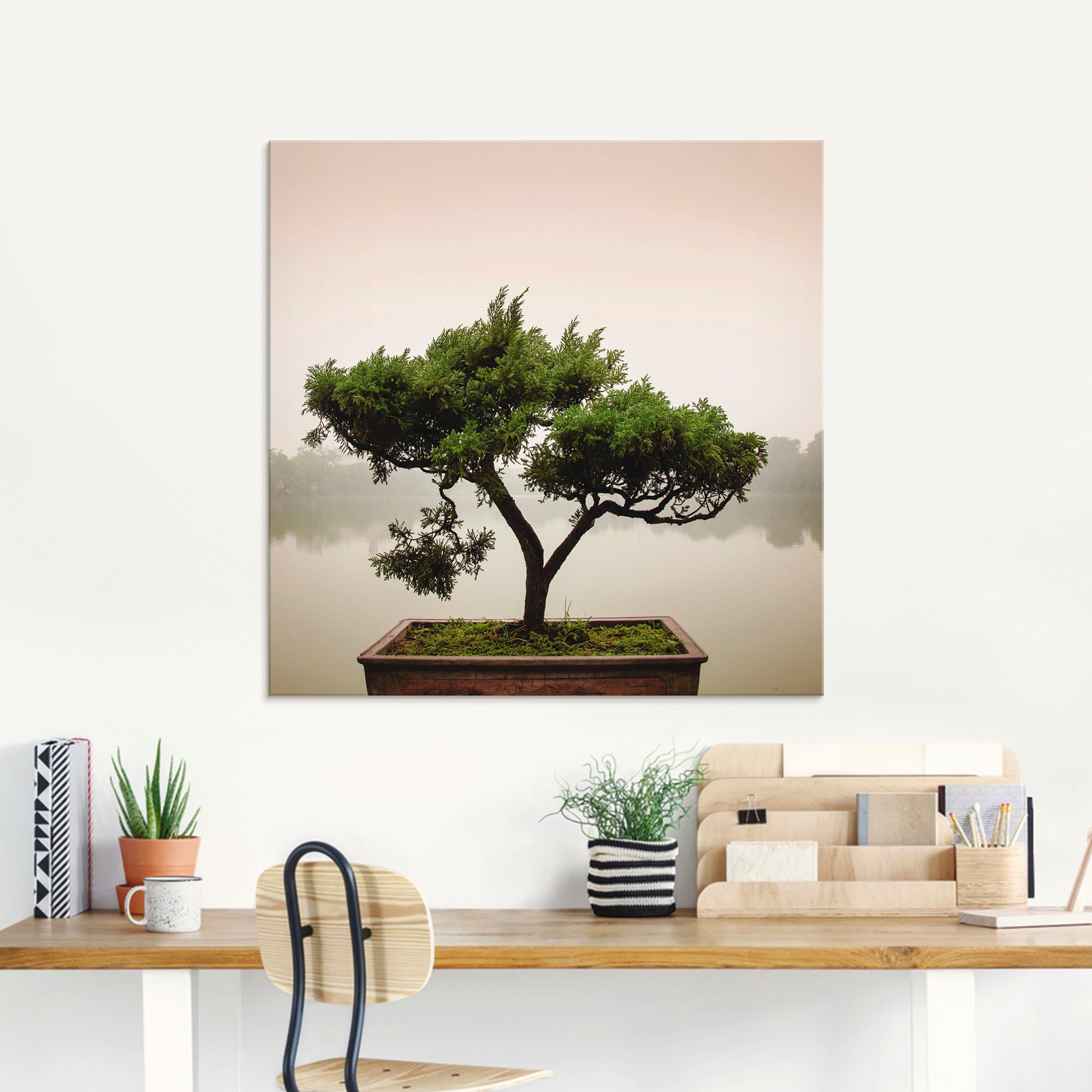 Artland Glasbild »Chinesischer Bonsaibaum«, Bäume (1 Stück)-HomeTrends