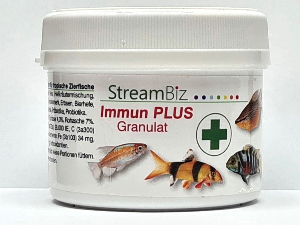 Aquaristik-Langer Aquariendeko StreamBiz Immun Plus Granulat 80 g