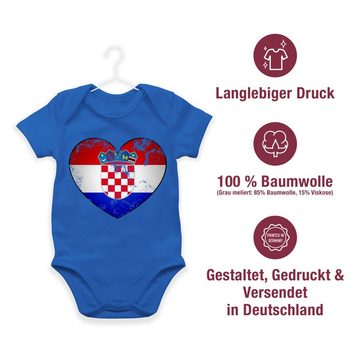 Shirtracer Shirtbody Kroatien Croatia 2024 Fussball EM Fanartikel Baby