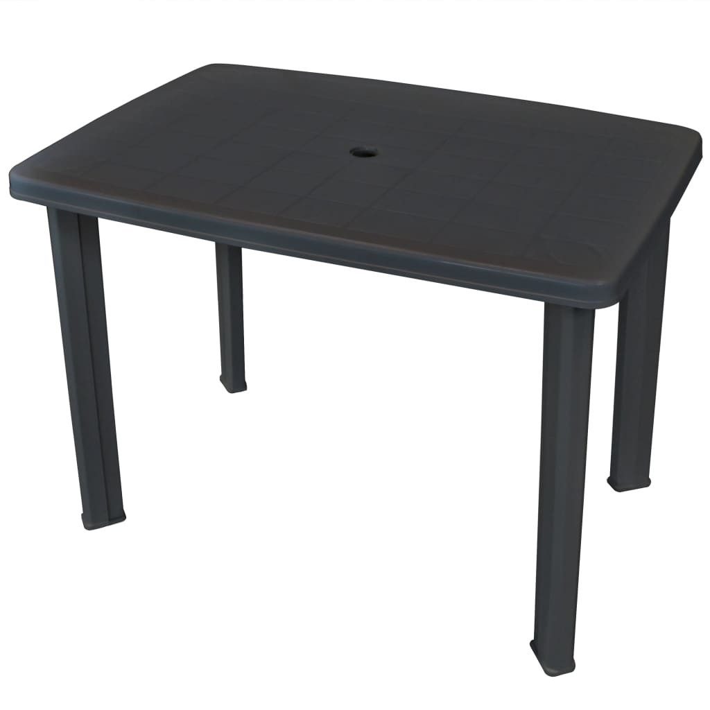 furnicato Gartentisch Anthrazit 101x68x72 cm Kunststoff (1-St)