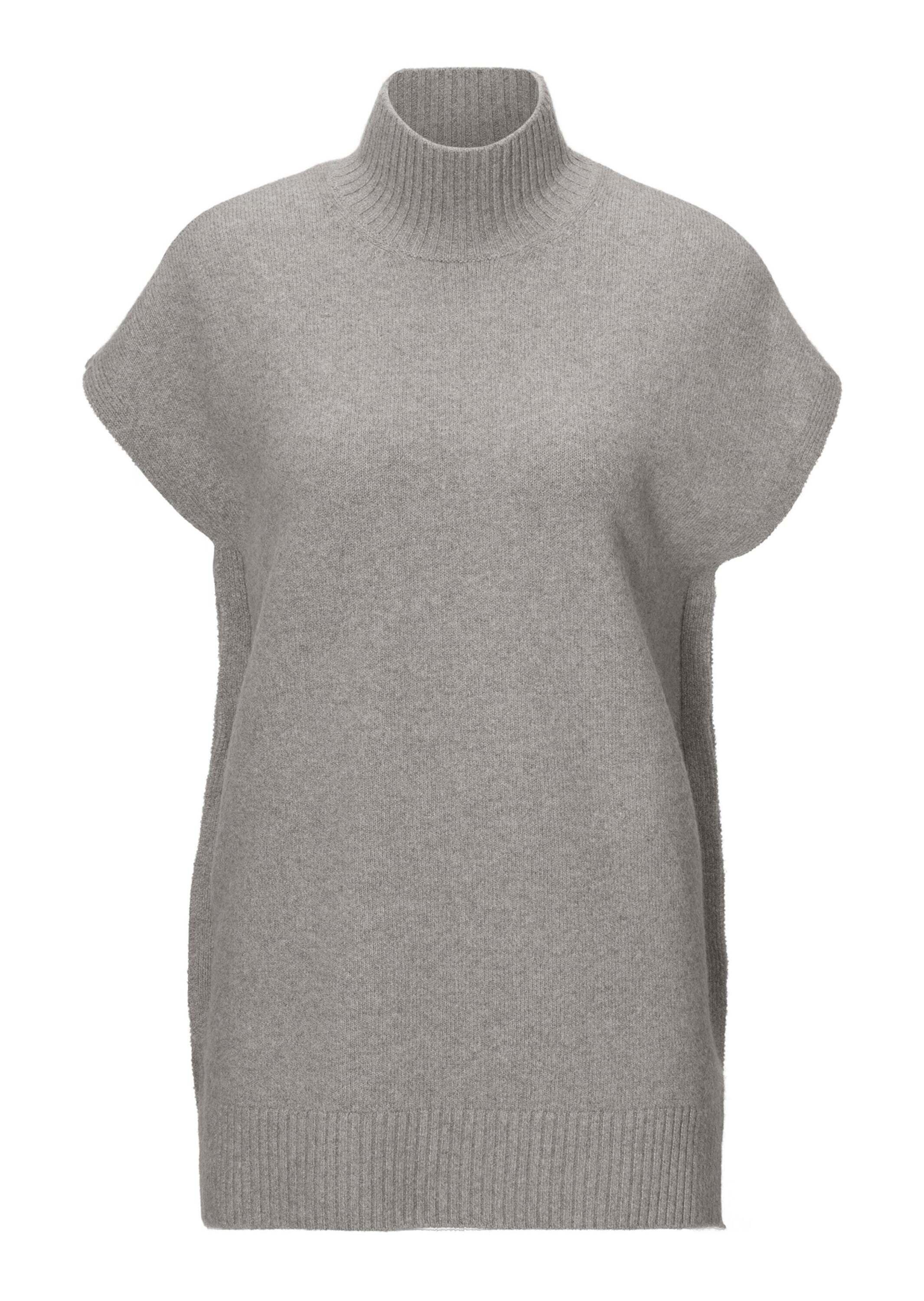 Strickpullover Ärmelloser Stehkragen-Pullover