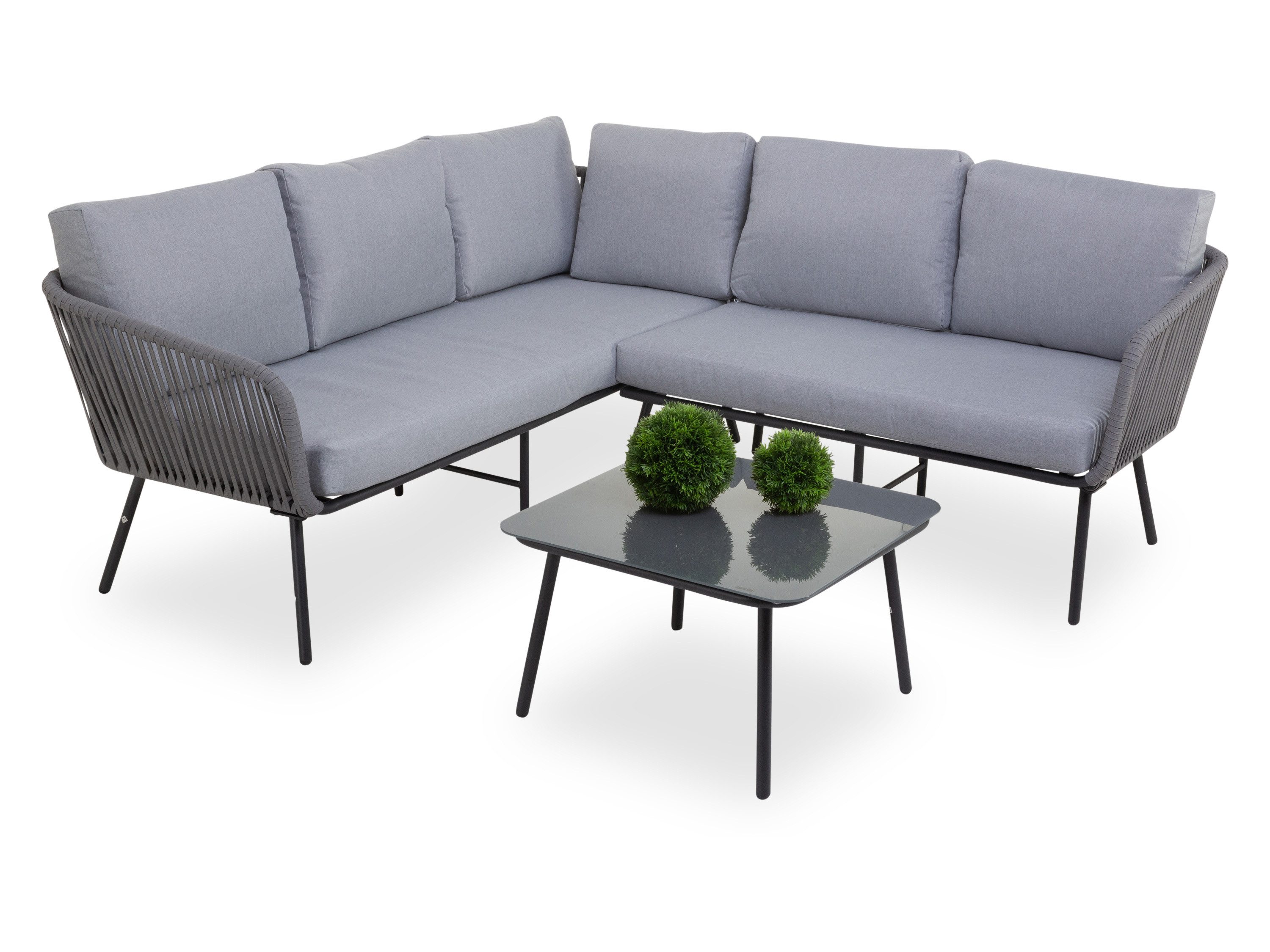 casa NOVA Gartenlounge-Set casa NOVA Lounge-Set CONNER BHT 180x75x45 cm grau Gartenset
