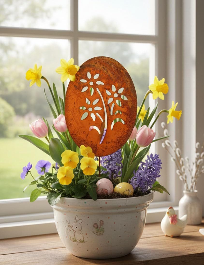 LB H&F Lilienburg Osterei Osterdeko Deko Ostern Frühling Osterei Rost Metal günstig online kaufen