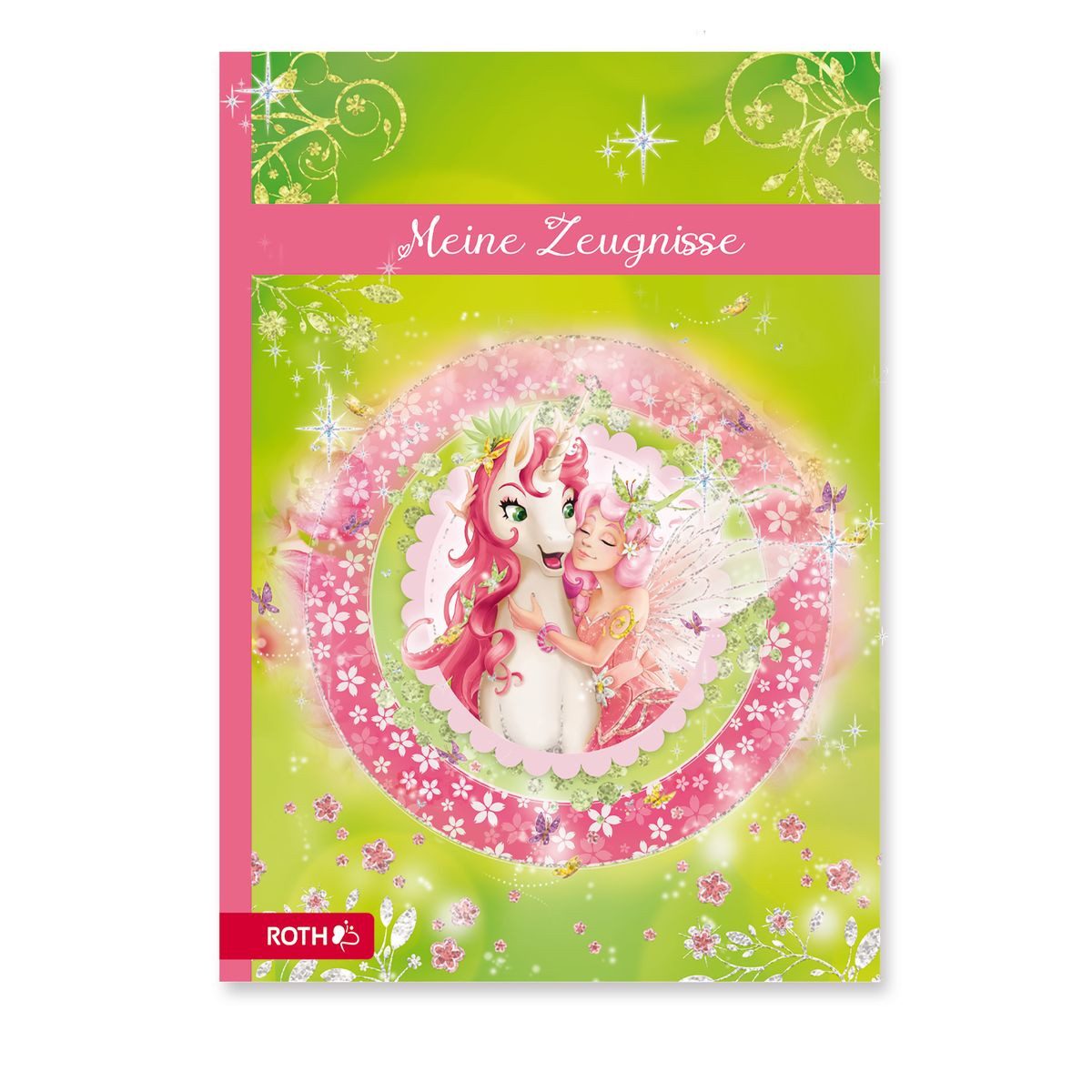 Roth Ringbuchmappe Roth Zeugnismappe Einhornglück Glitter DIN A4 10 Einlagen