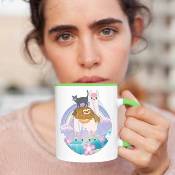 Trendation Tasse Trendation - Verrückte Tasse Geschenk Katze Llama Faultier Geschenkidee für Frauen