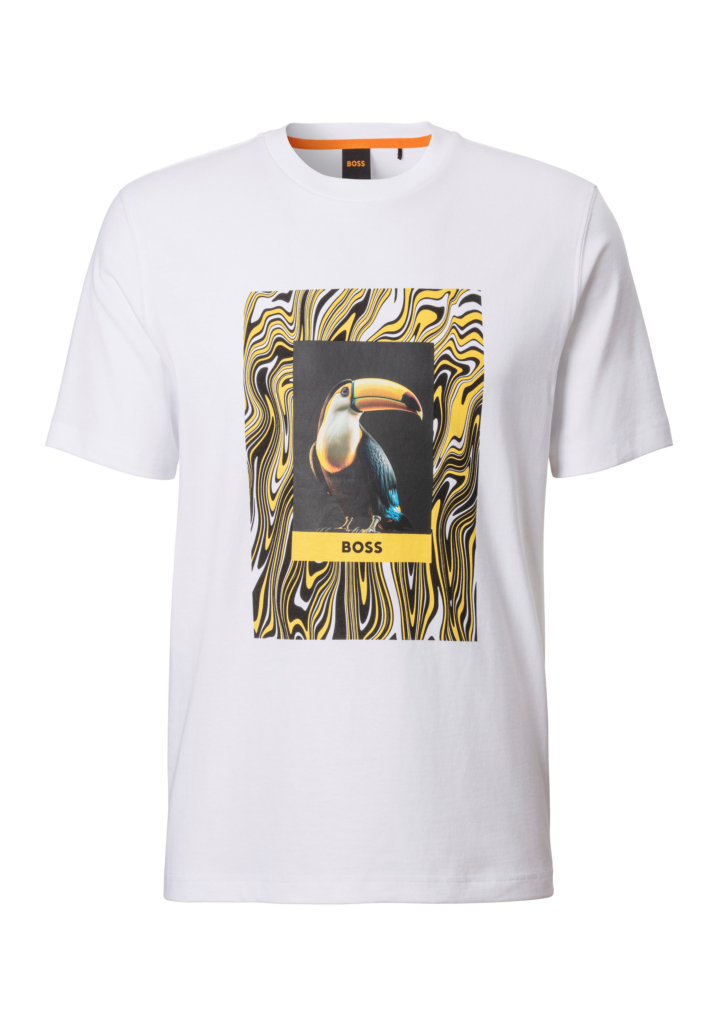 BOSS ORANGE T-Shirt Te_Tucan mit großem Aufdruck