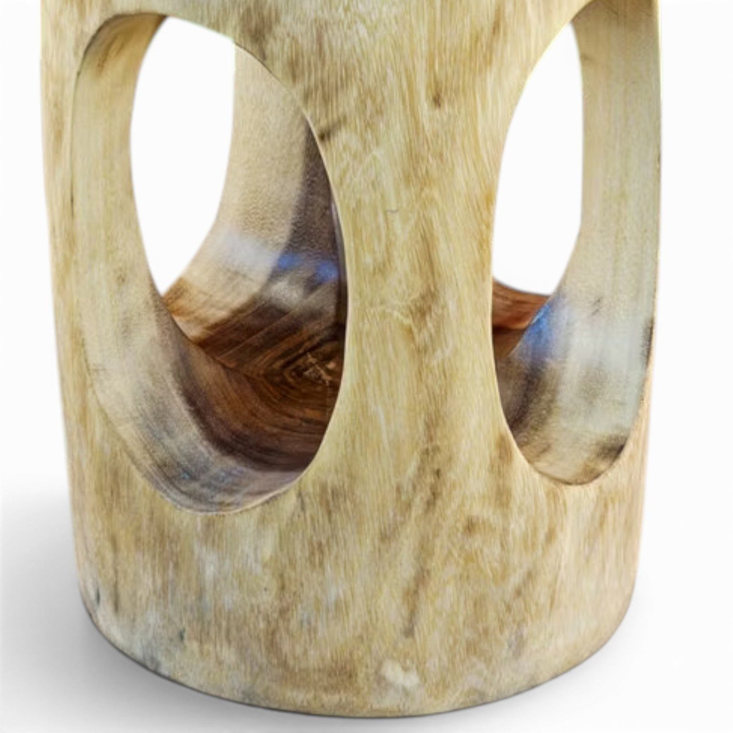Kinaree Blumentisch Beistelltisch Massivholz rund Thailand Suarholz Tisch THA CHANG, Akazie Massivholz, Unikate, Handgefertigt