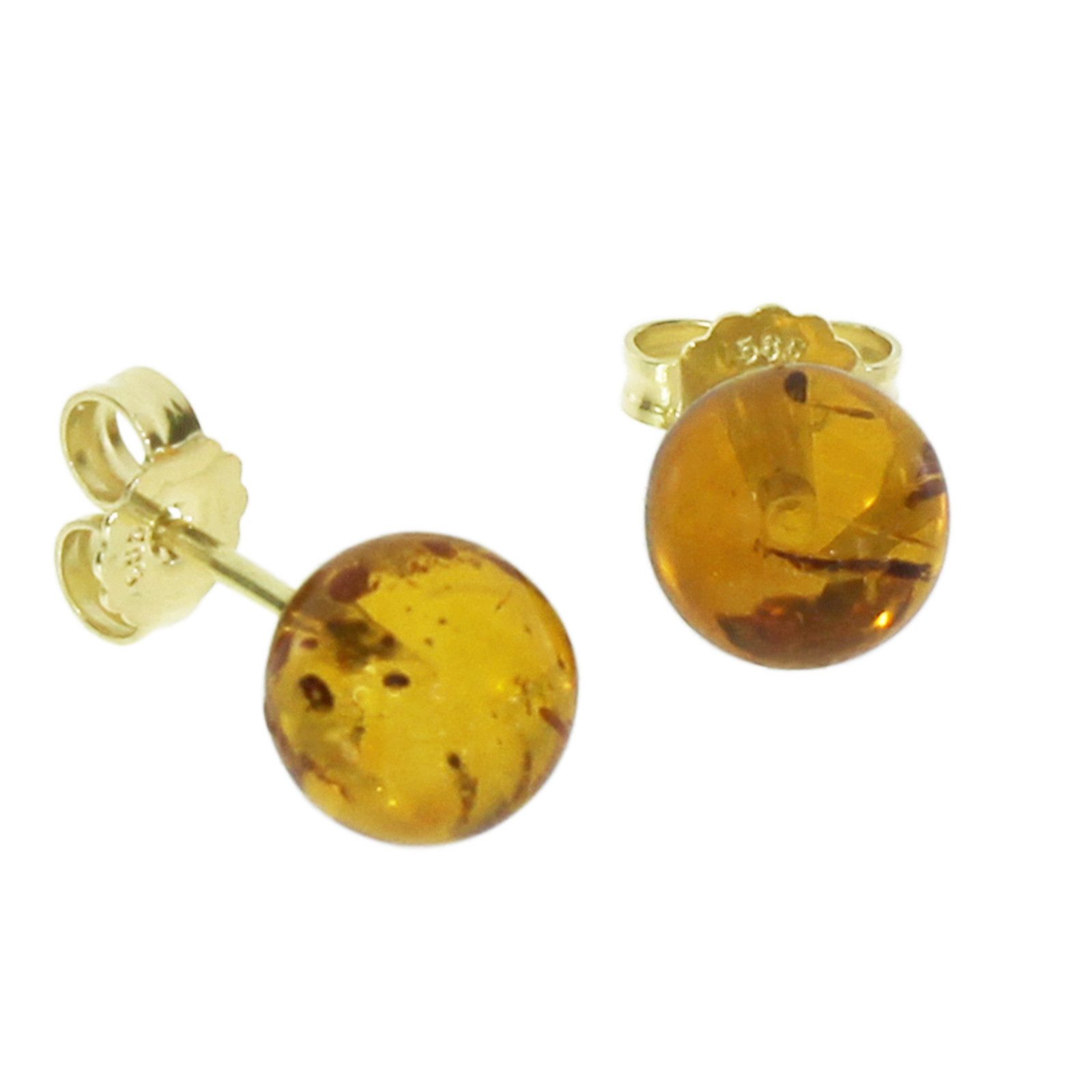 Paar Ohrstecker Ostsee-Schmuck Ohrstecker Kugel 8 mm Ohrstecker Kugel 8 mm