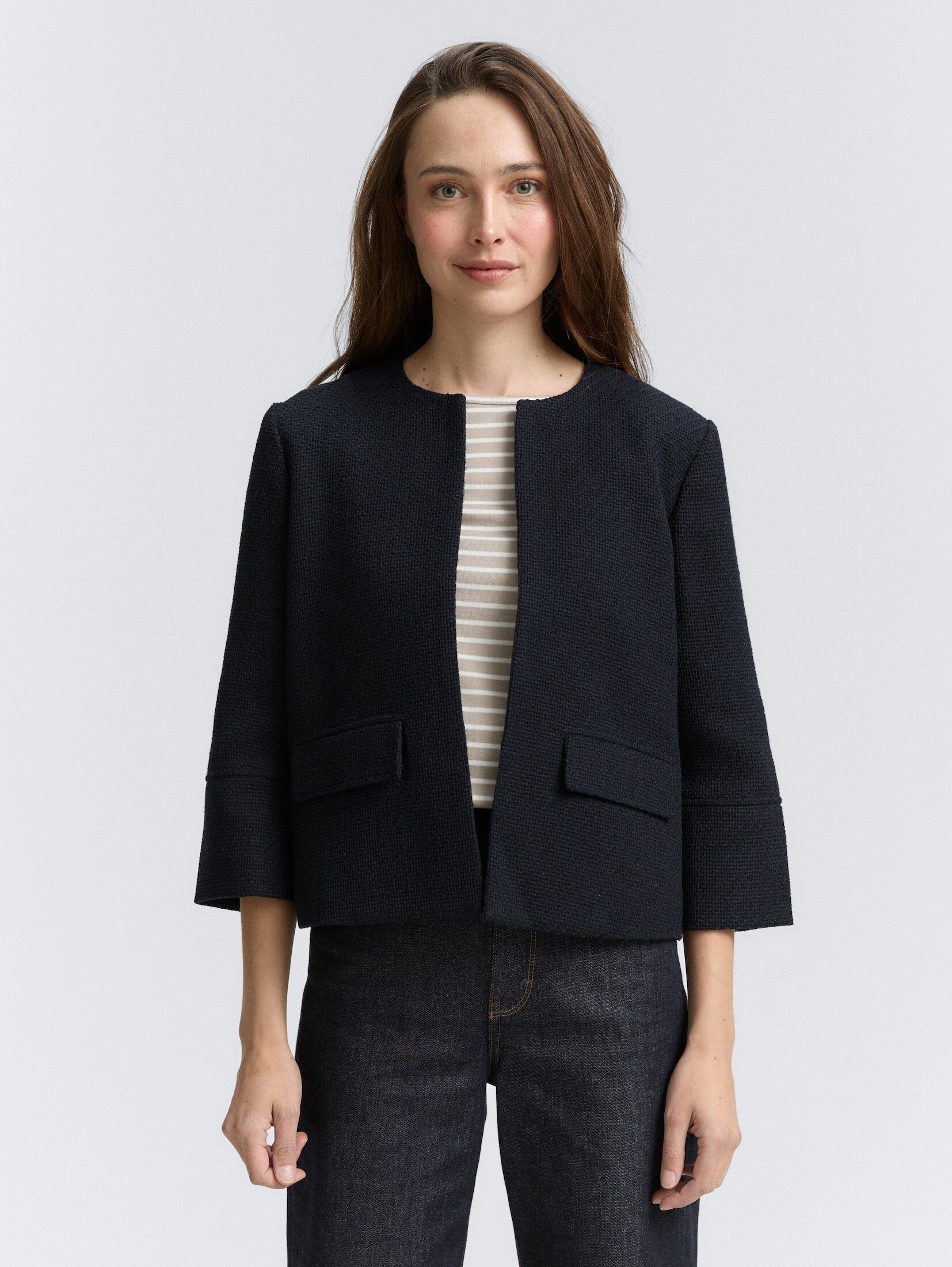 TOM TAILOR Jackenblazer Blazer Regular Fit Bouclé Jacke günstig online kaufen