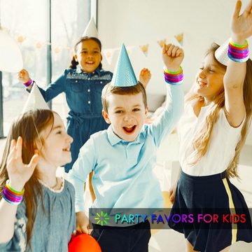 PRECORN Knicklicht 12x Leucht-Armband-Set 6 Farben Glowstick Geburtstage Fasching Partys