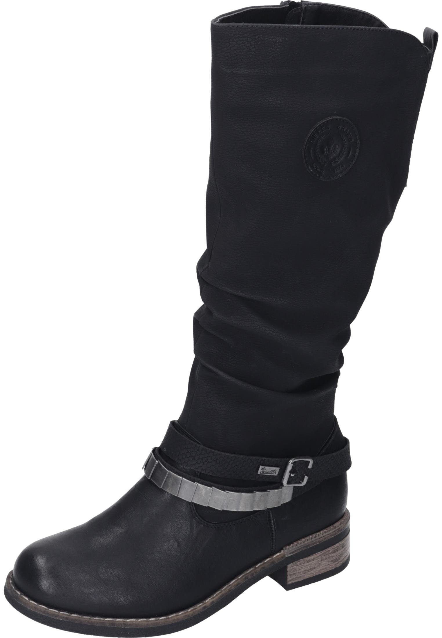 Rieker Damen Stiefel Z0051 - Braune Kurzstiefel Mit Wechselfußbett