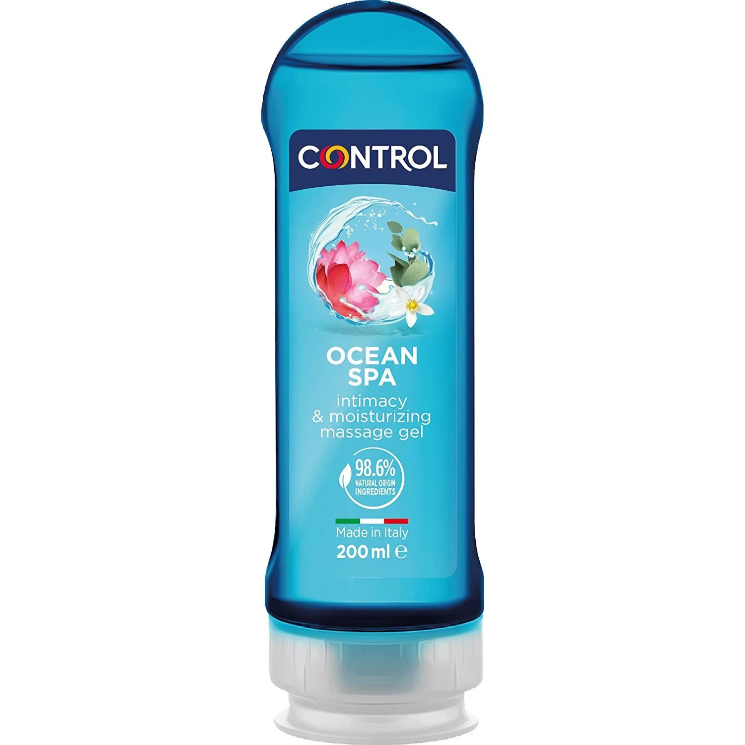 und Flasche Control Ocean Gleit- 200ml, und Duft Massagegel Gleit- mit mediterranem mit Massagegel Spa, 2-in-1
