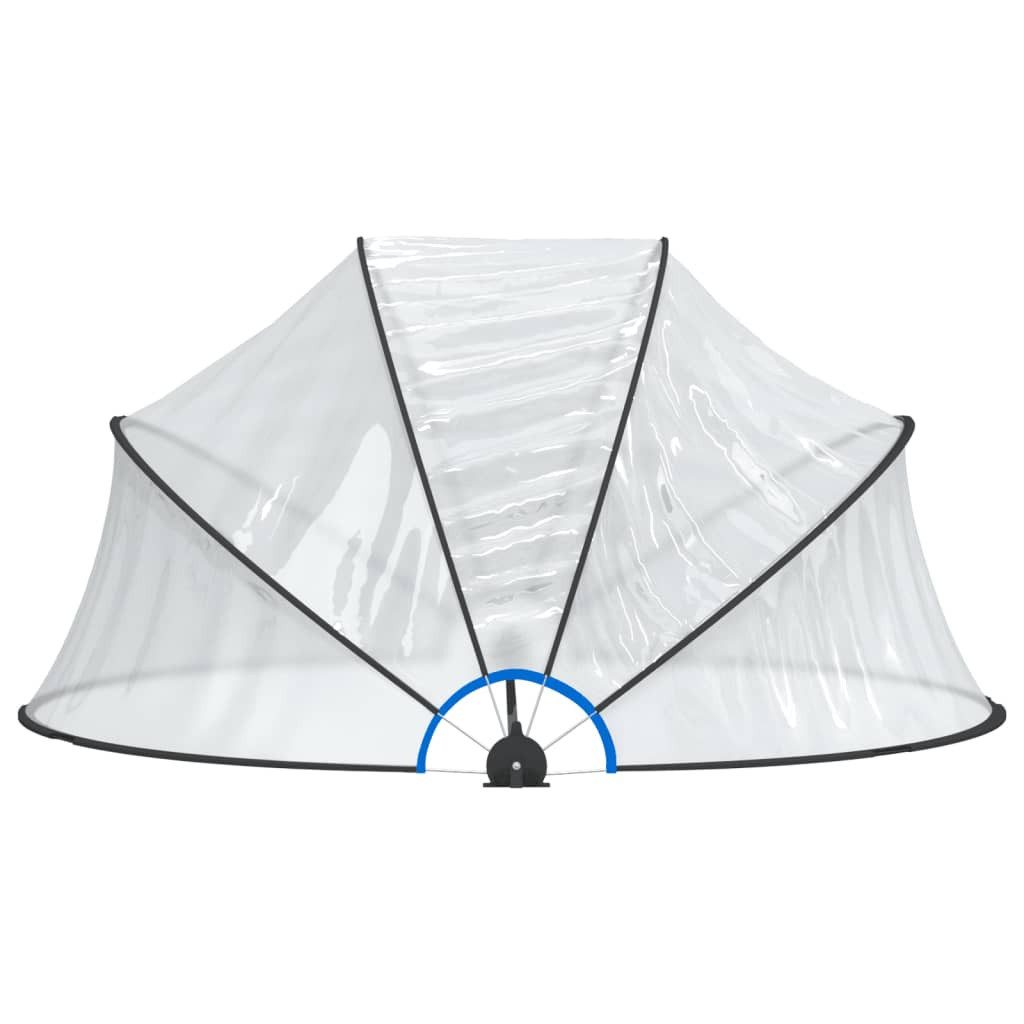 vidaXL Poolüberdachung, Pool-Kuppel Rund 315x158 cm PVC