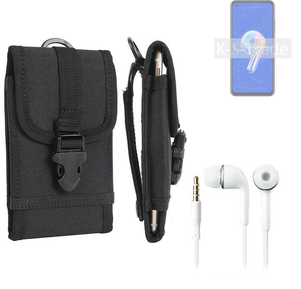 K-S-Trade Handyhülle für Asus Zenfone 9, Holster Schutz Hülle Gürteltasche Handy Hülle Tasche outdoor