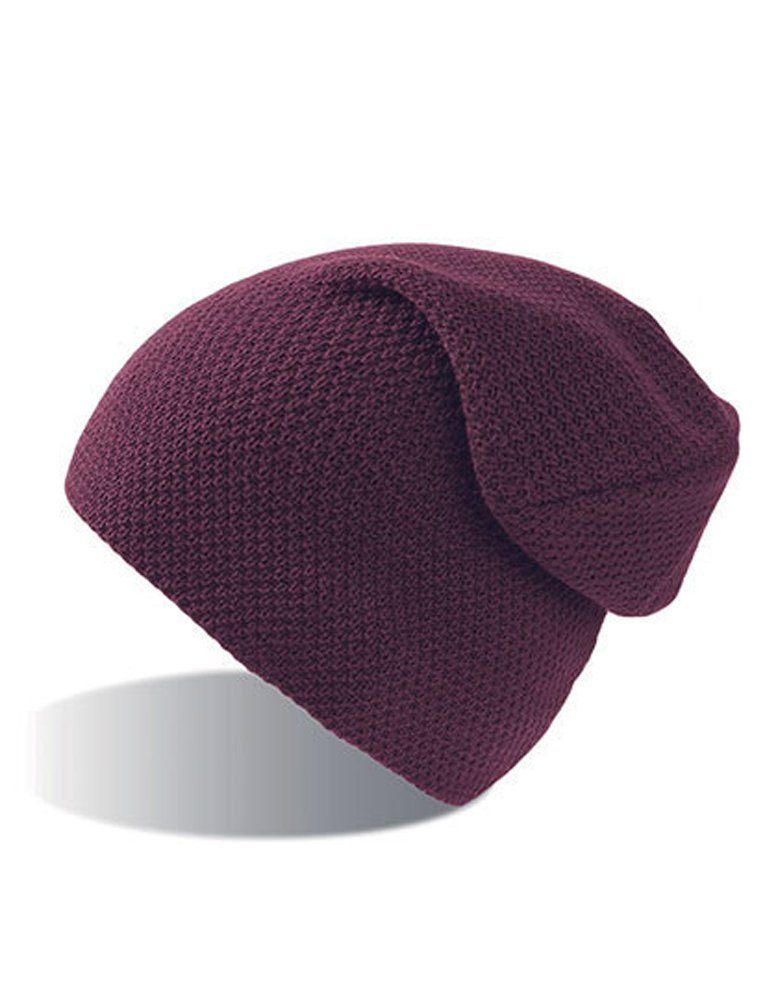 Goodman Design Beanie Snobby Hat Übergroßes Beanie Doppellagig Burgundy