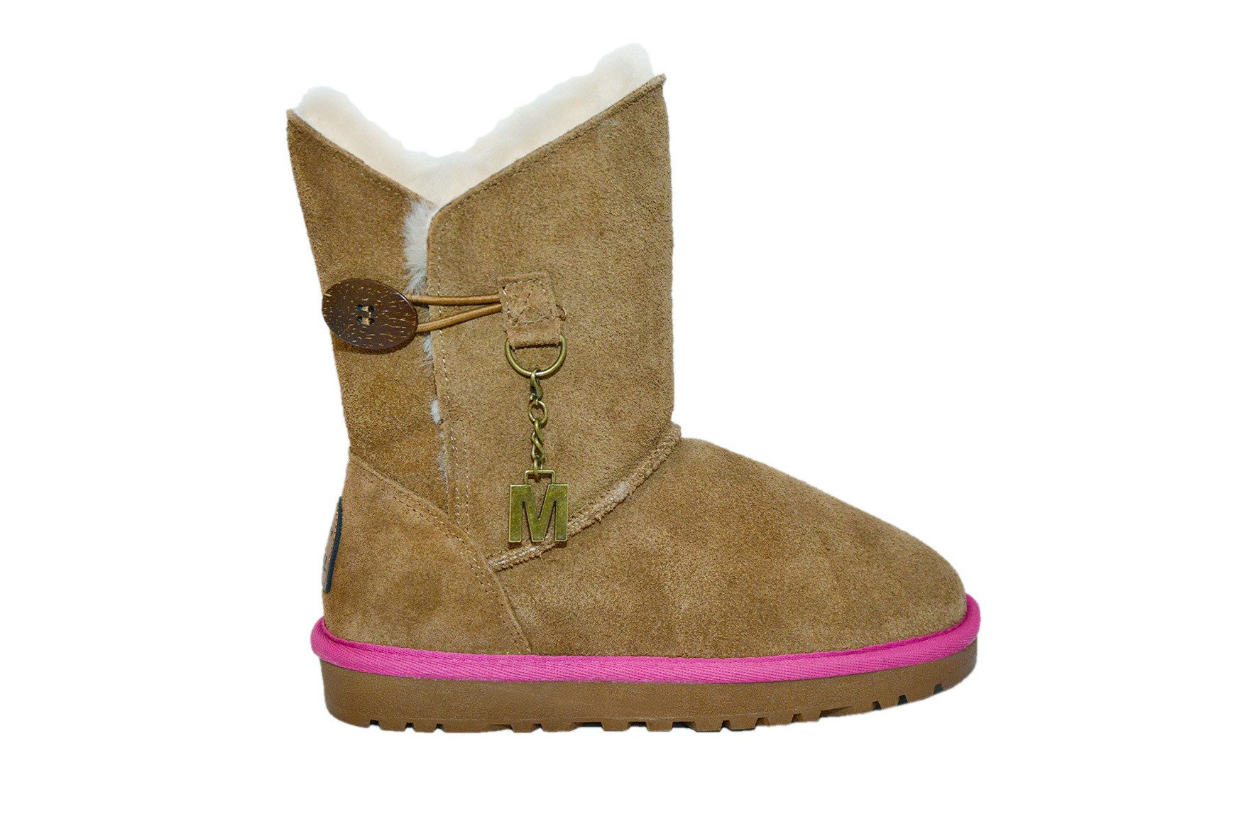 Reissner Lammfelle Lammfell Boots "Lara Pink" Optional Personalisierbar Winterstiefel