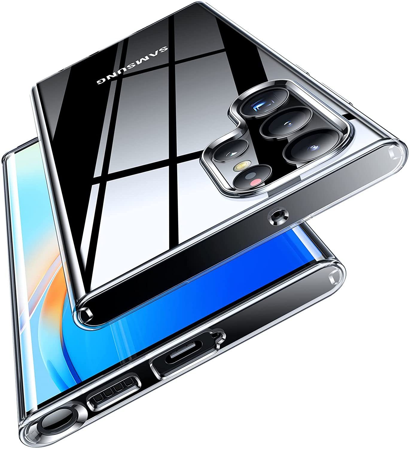 MSM Handyhülle Hülle für Samsung Galaxy S22 / Plus / Ultra 5G Silikon Schutz Handyhülle Case Tasche Slim