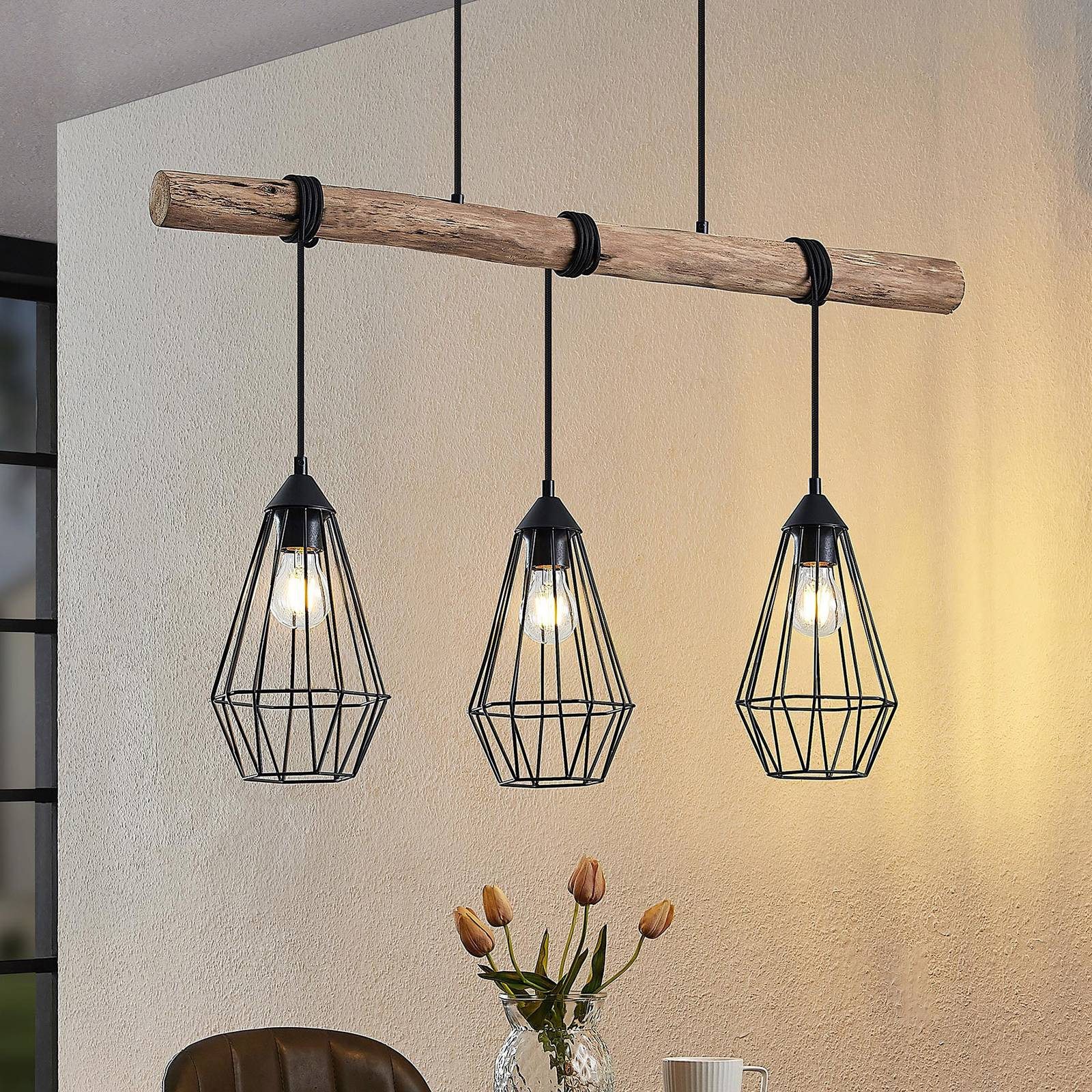 Lindby Hängeleuchte Eldarion, Metall IP20, 3 x 60 W