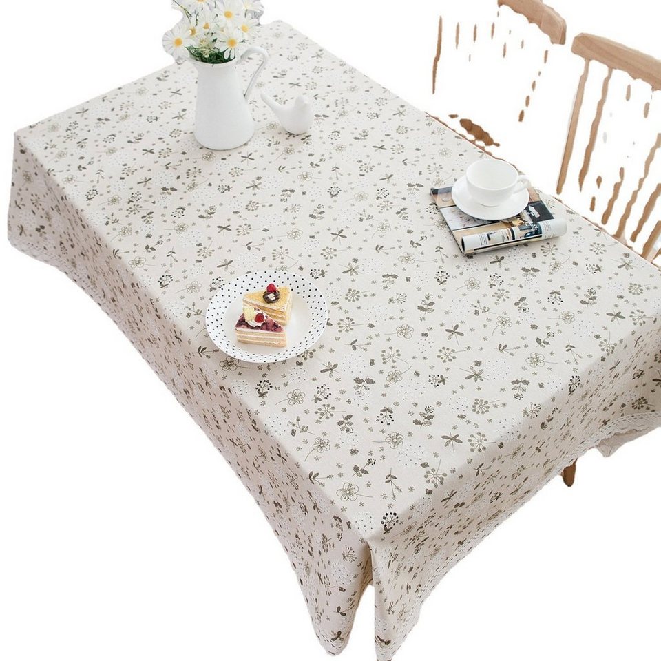 FELIXLEO Tischdecke Tischdecke Rechteckige Baumwolle Leinen Moderne  Tischdecken 140x180cm