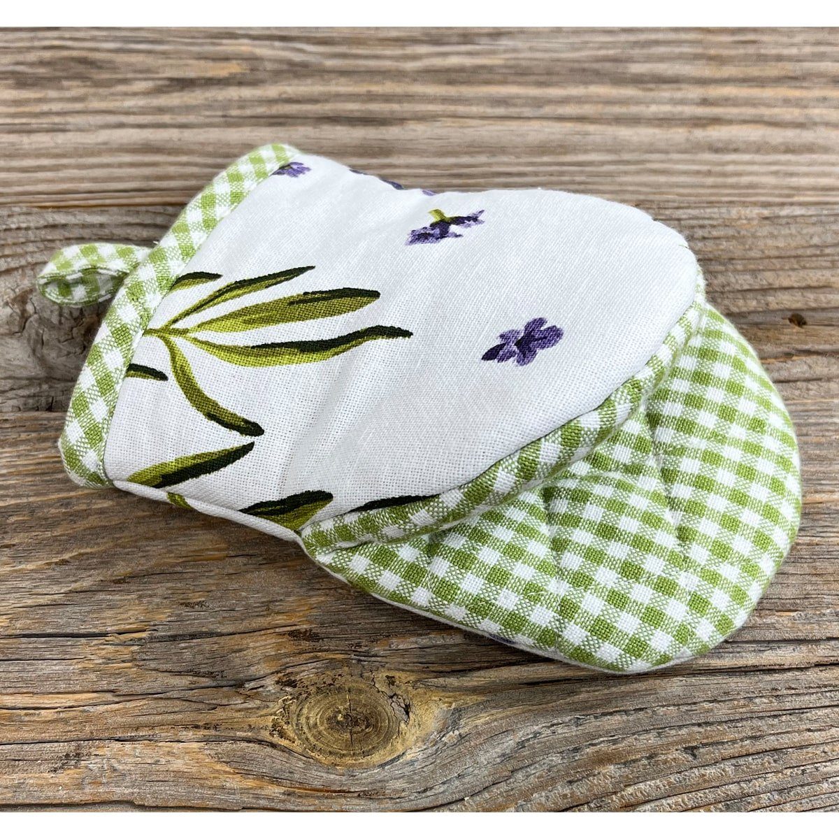 matches21 HOME & HOBBY Topflappen Backofenhandschuh LAVINA Ofenhandschuh Baumwolle Lavendel, (1-tlg)