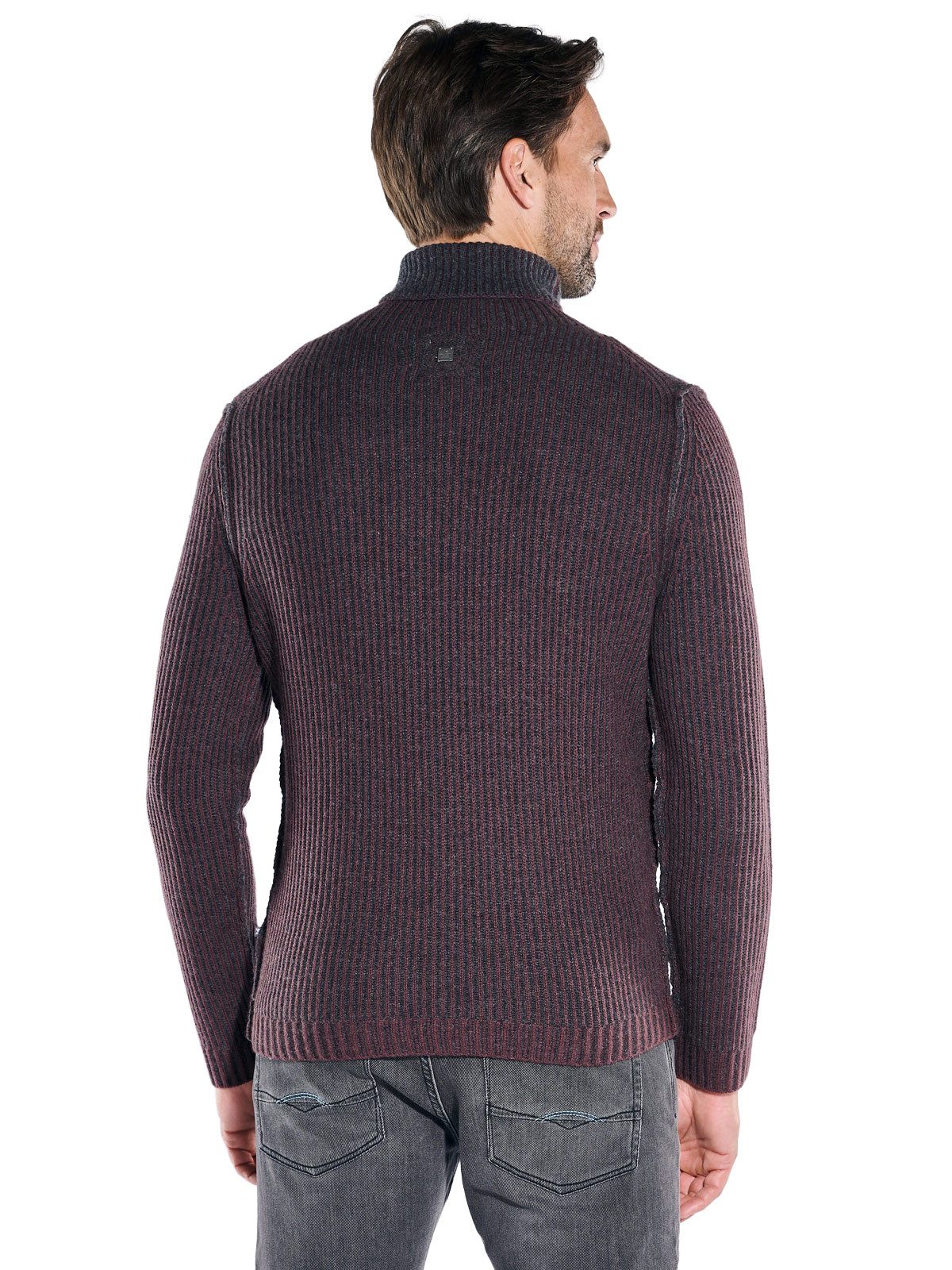 ENGBERS GERMANY Rollkragenpullover ENGBERS GERMANY Herren Pullover mit Kaschmiranteil, Bordeaux