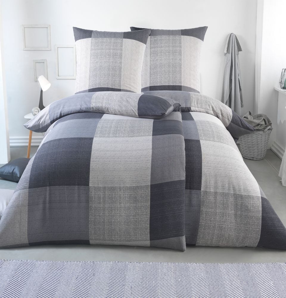 Kuscheli Bettwäsche 135x200 + 80x80 cm atmungsaktiver Bettbezug, moderne Designs, Mikrofaser, 4 teilig, Für Allergiker geeignet, pflegeleicht, angenehm weicher Stoff