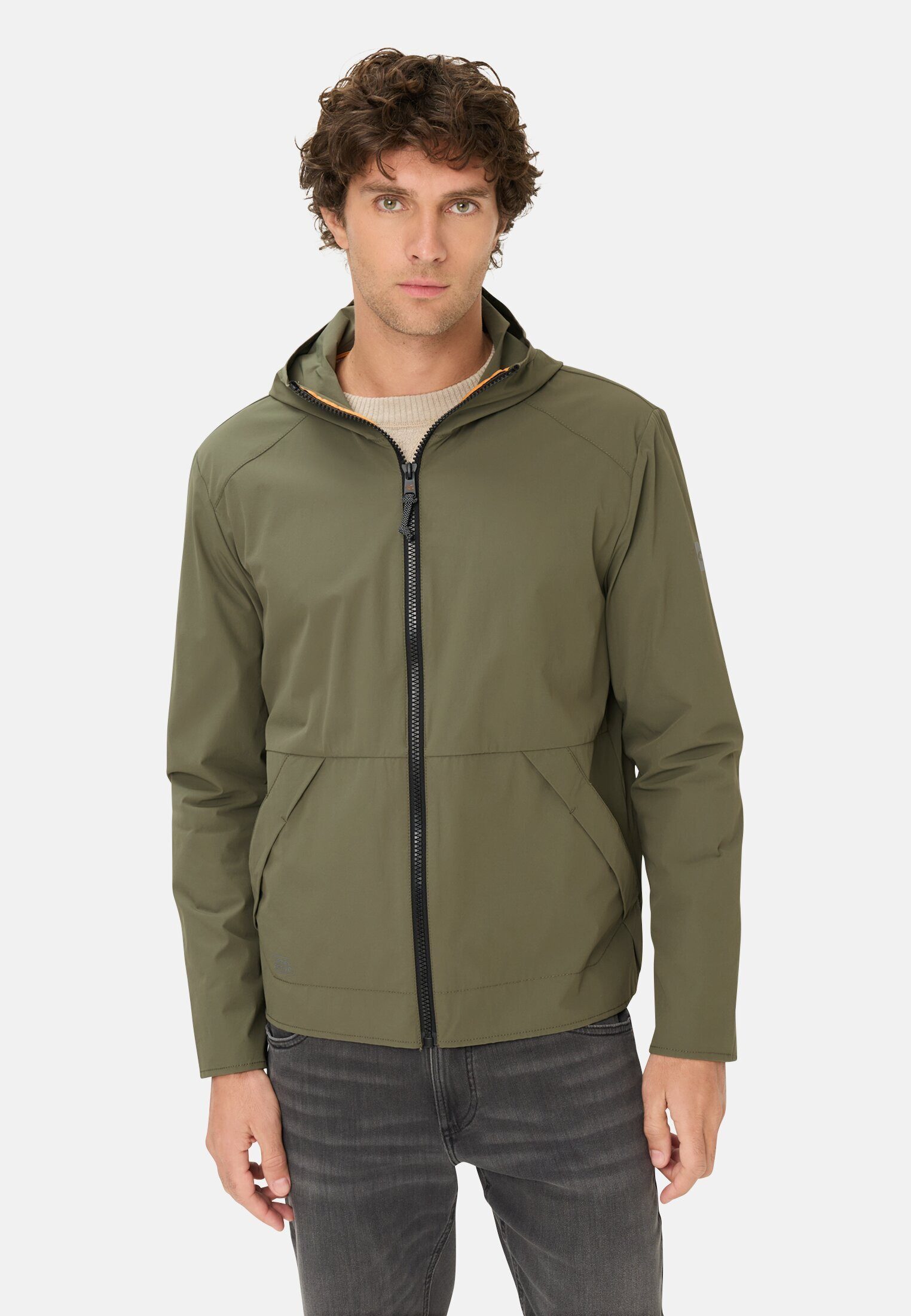 Kurzjacke mit Kapuze Langarm