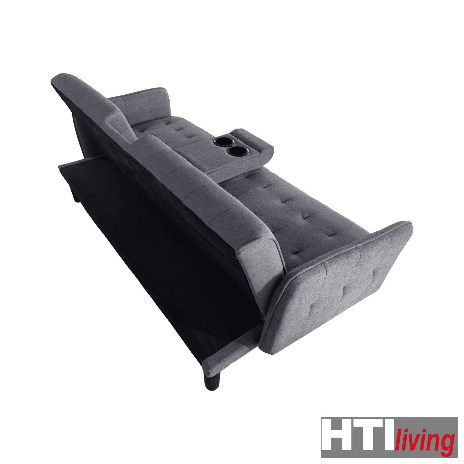 HTI-Living Schlafsofa Sofa Elouisa, Stück 1 Teile, Schlafsofa einklappbare Mittellehne mit Becherhalter