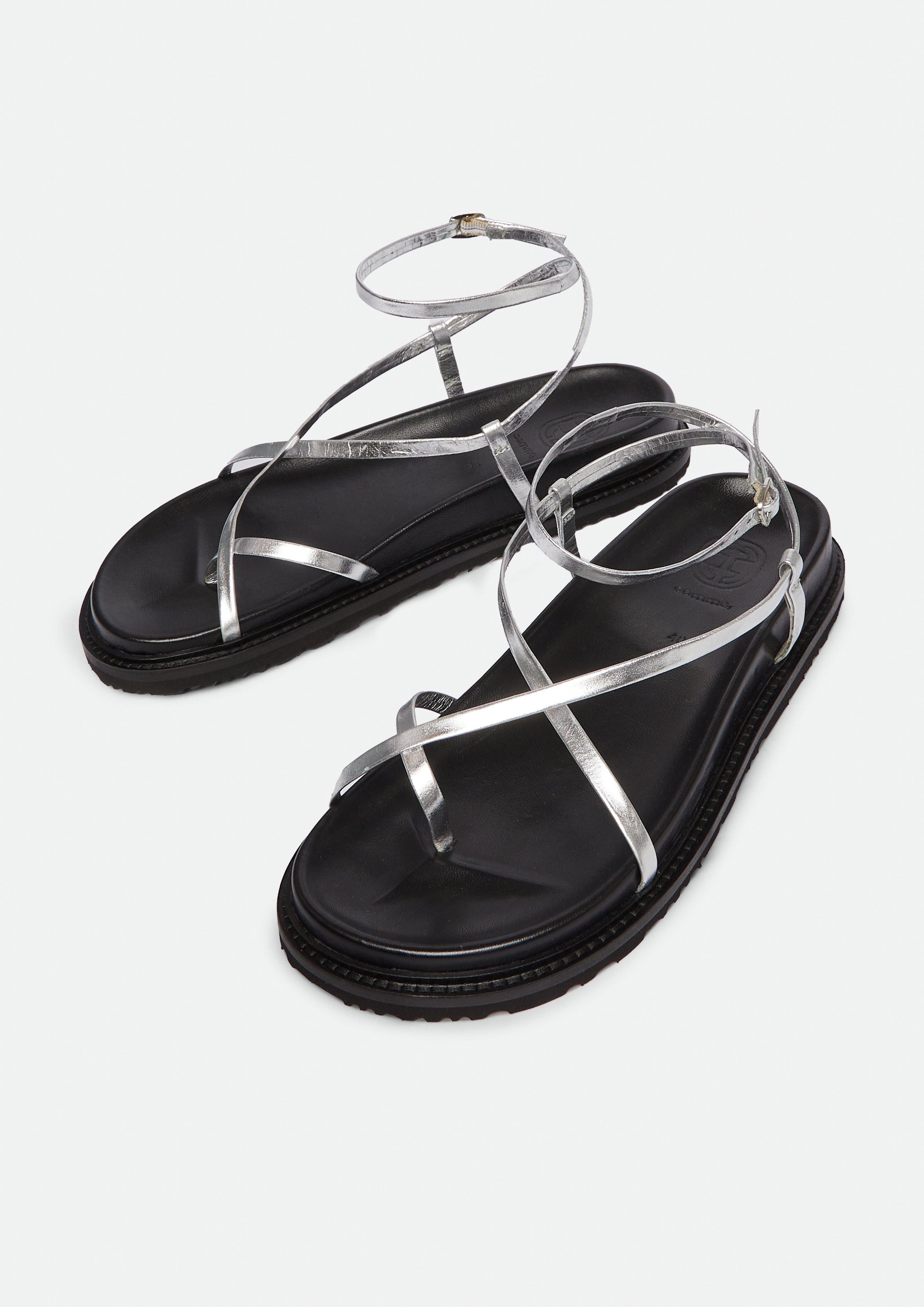 Comma Riemchen-Sandalen aus Glattleder Sandale günstig online kaufen