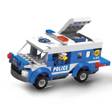 Blocki Spielbausteine Spielbausteine Konstruktionsspielsteine Verfolgungsjagd der Polizei, (188 St), Die Blöcke sind mit anderen Marken kompatibel.