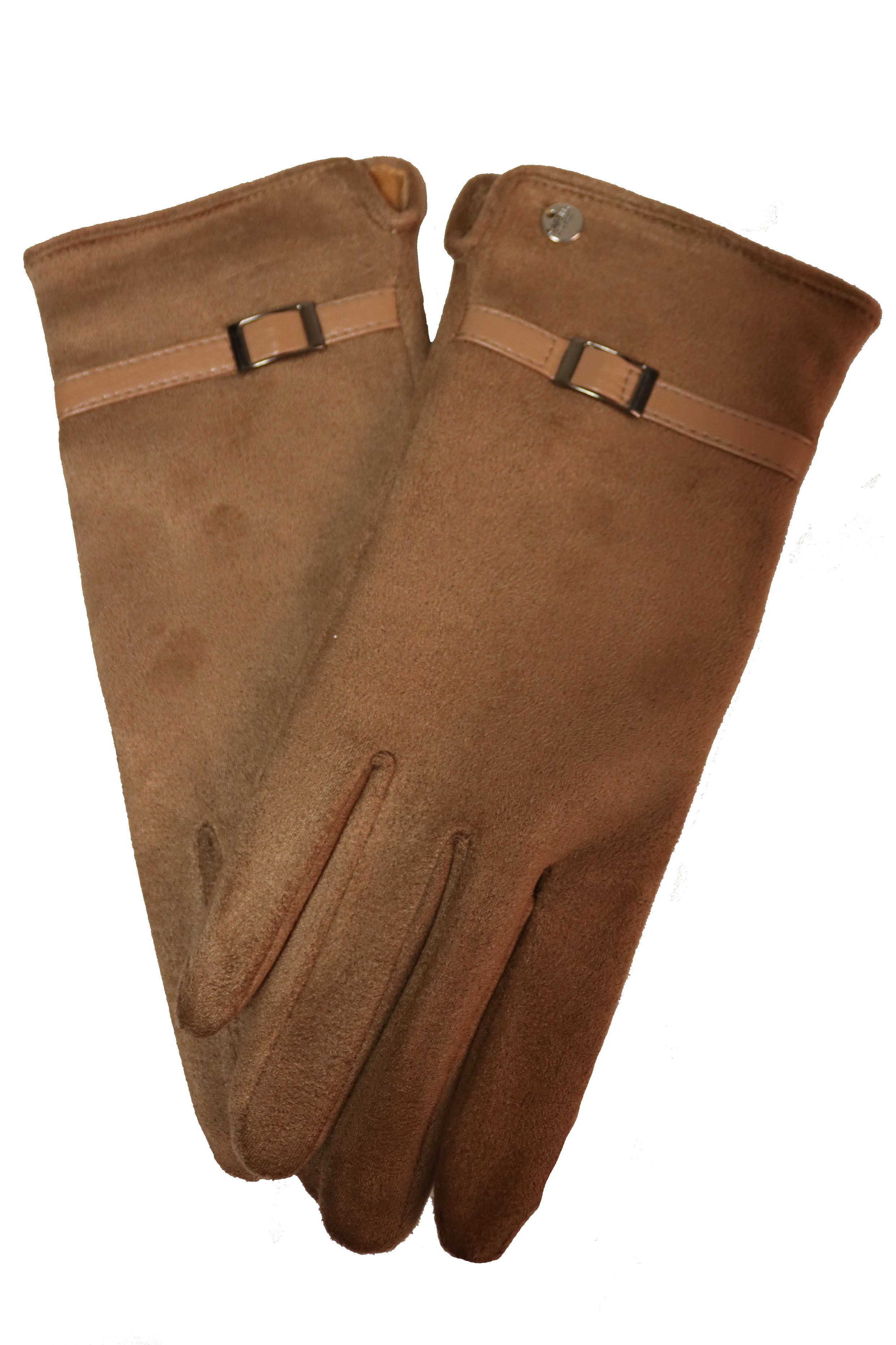 Capelli New York Fleecehandschuhe mit Zierriemen