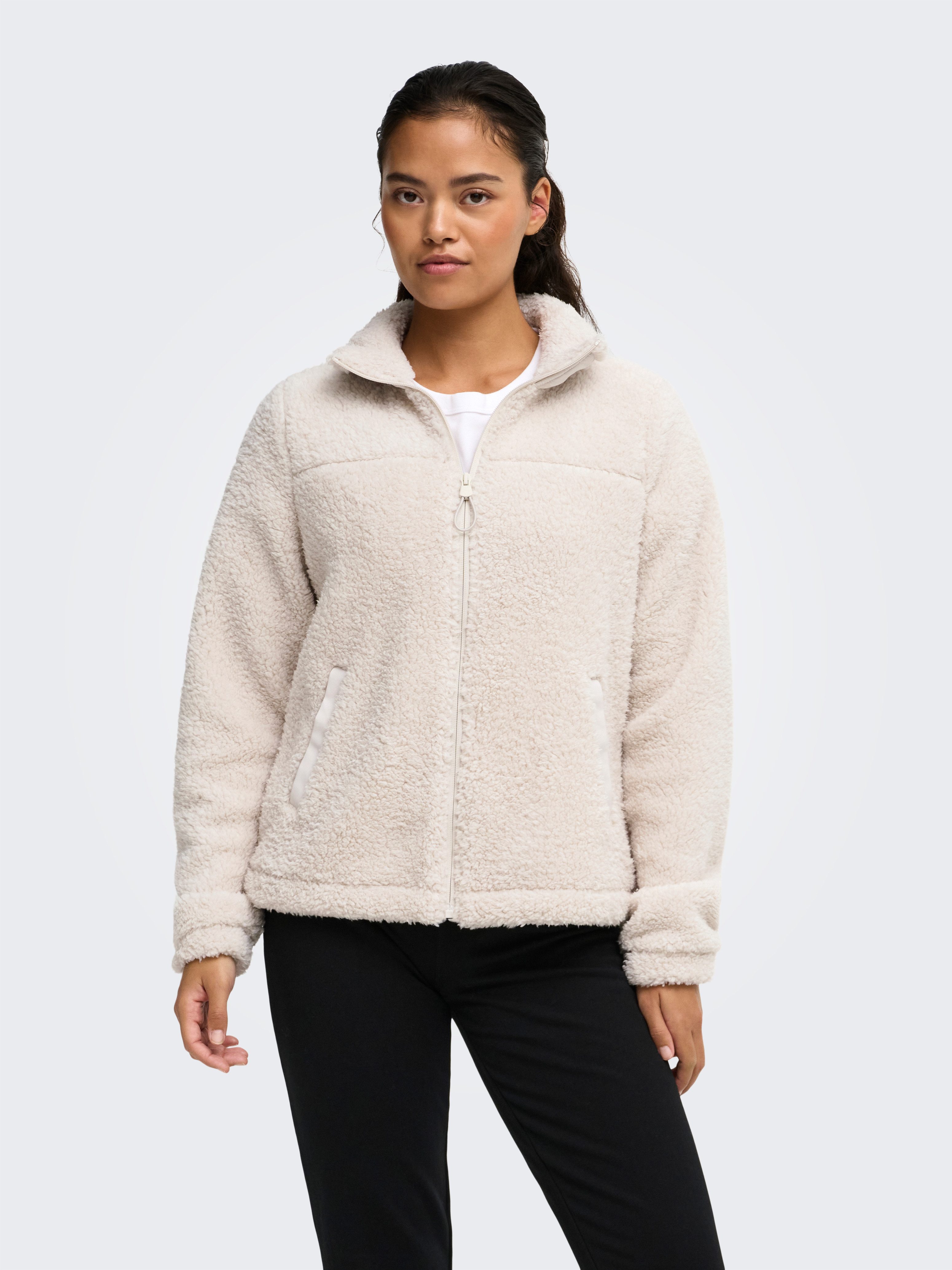 ONLY Play Plüschjacke ONPAMY-FLUF HN FZ LS JCK NOOS Kunstfaser