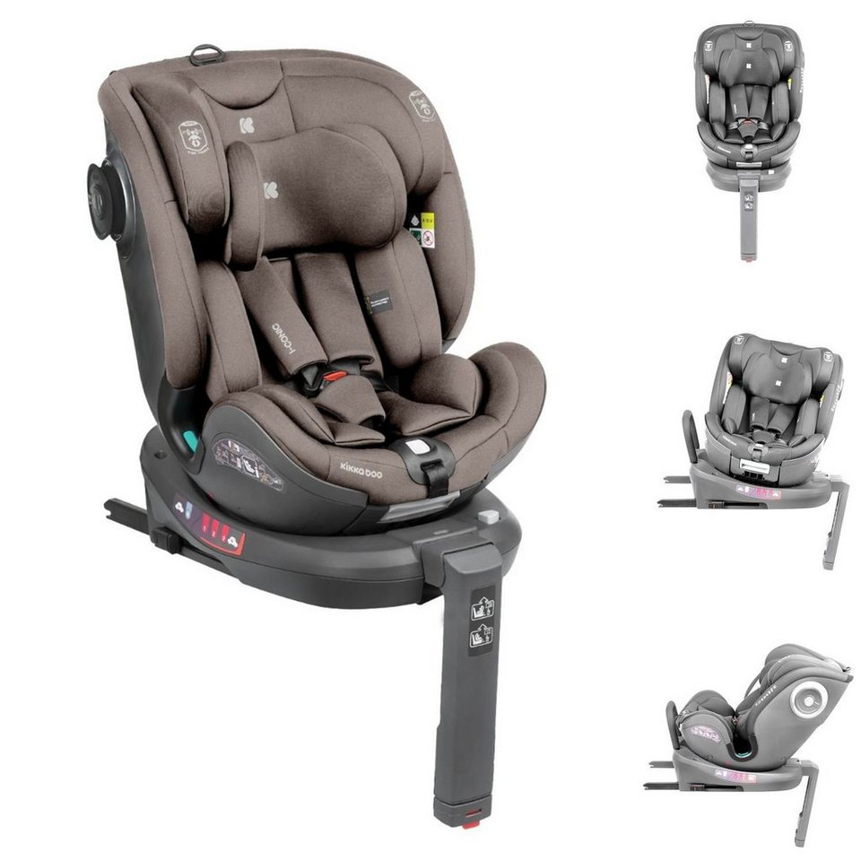 Kikkaboo Autokindersitz Kindersitz i-Size, i-Conic, bis: 36 kg, (40-150 cm)  Isofix, Stützbein, 360° drehbar