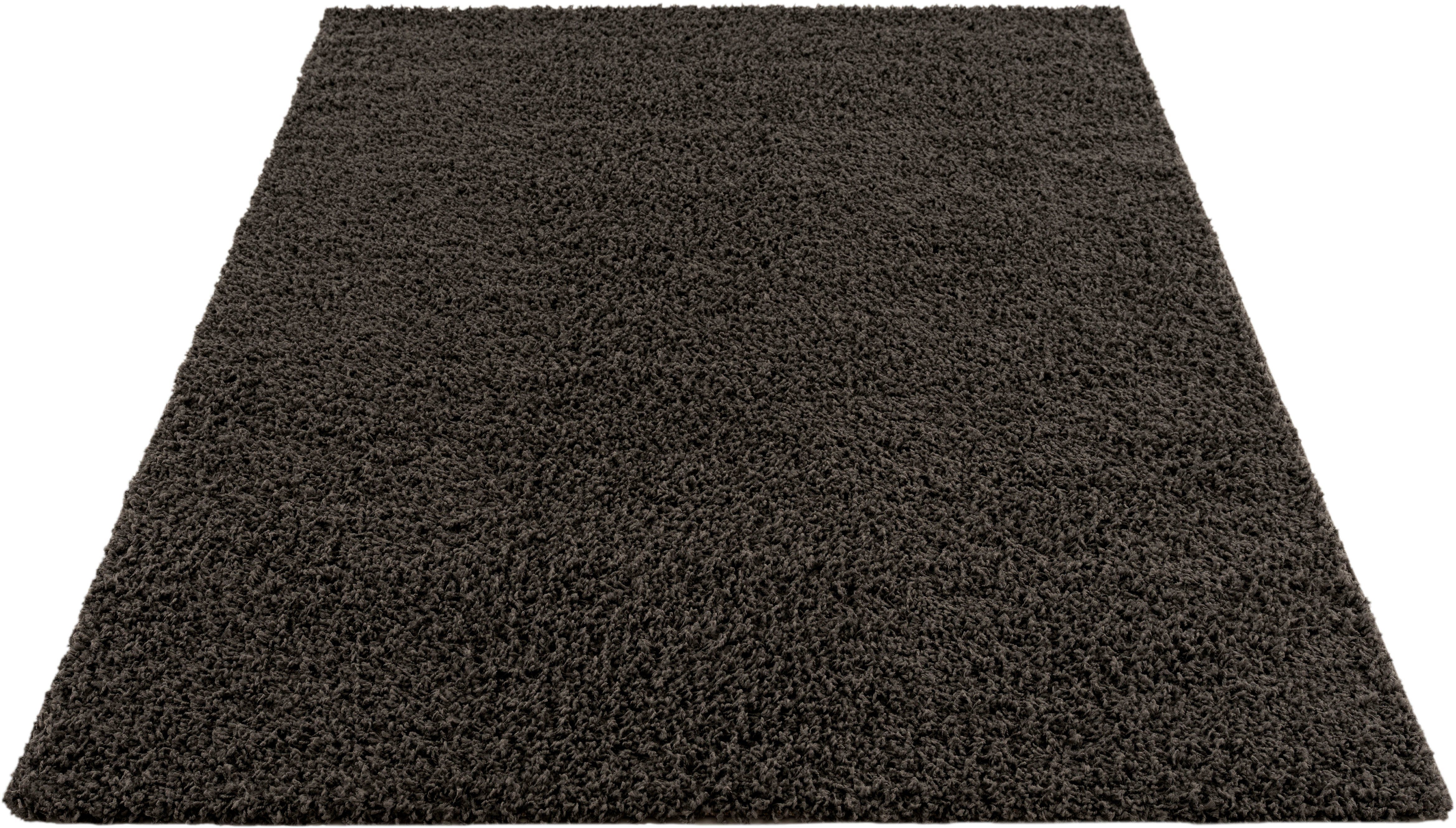 anthrazit Hochflor, gewebt, rechteckig, Hochflor-Teppich besonders Flor 35 mm, Höhe: weicher Teppich Saron, andas, weich,