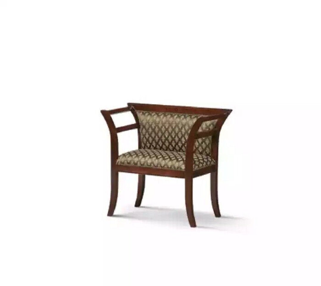 JVmoebel Esszimmerstuhl Braun Esszimmer Stuhl Holz Polster mit Armlehne Design Wohnzimmer (1 St), Made in Italy | Stühle
