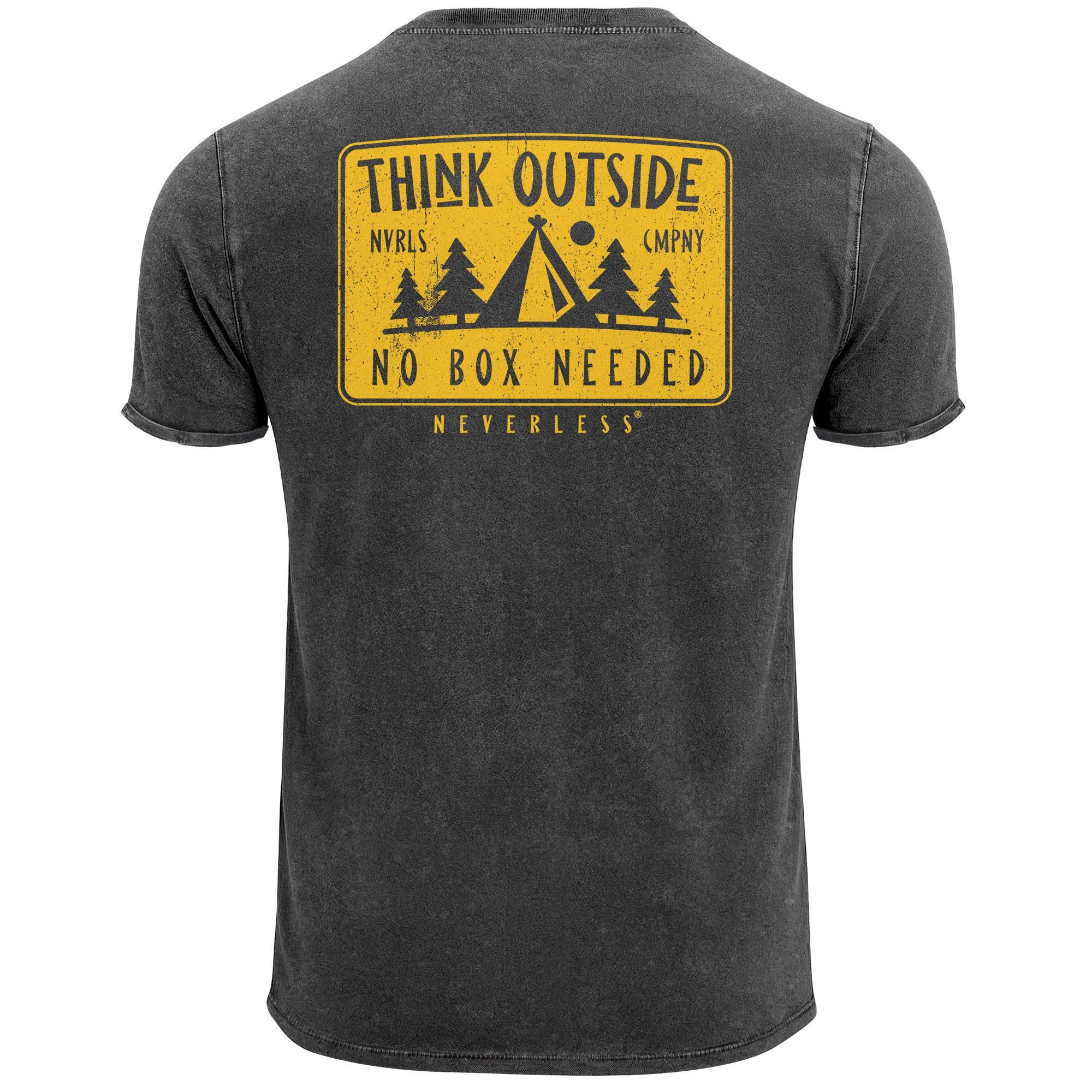 Neverless Print-Shirt Herren Vintage T-Shirt Backprint günstig online kaufen