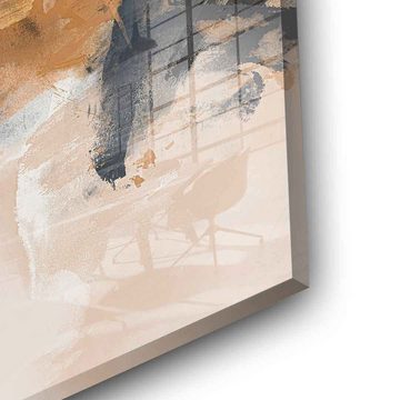 DOTCOMCANVAS® Acrylglasbild Joyful Transition - Acrylglas, Acrylglasbild beige orange moderne abstrakte Kunst Druck Wandbild