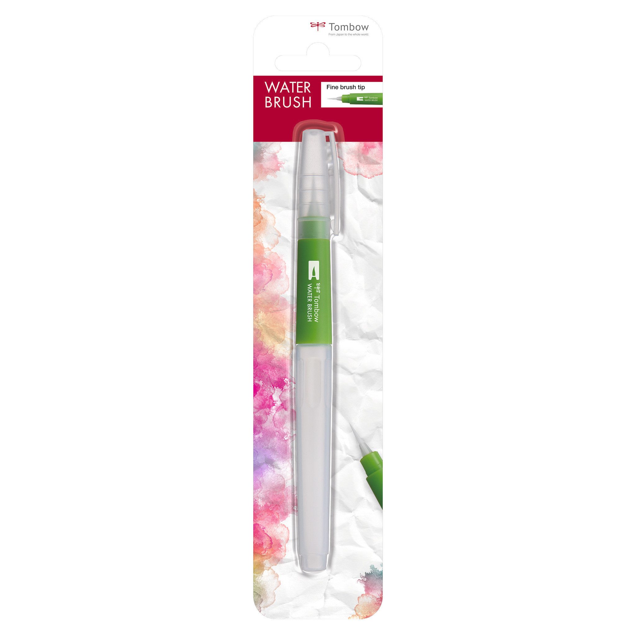 TOMBOW Malpinsel Water Brush, (feine Spitze), nachfüllbare Pinsel für Aquarelltechniken, ideal für unterwegs
