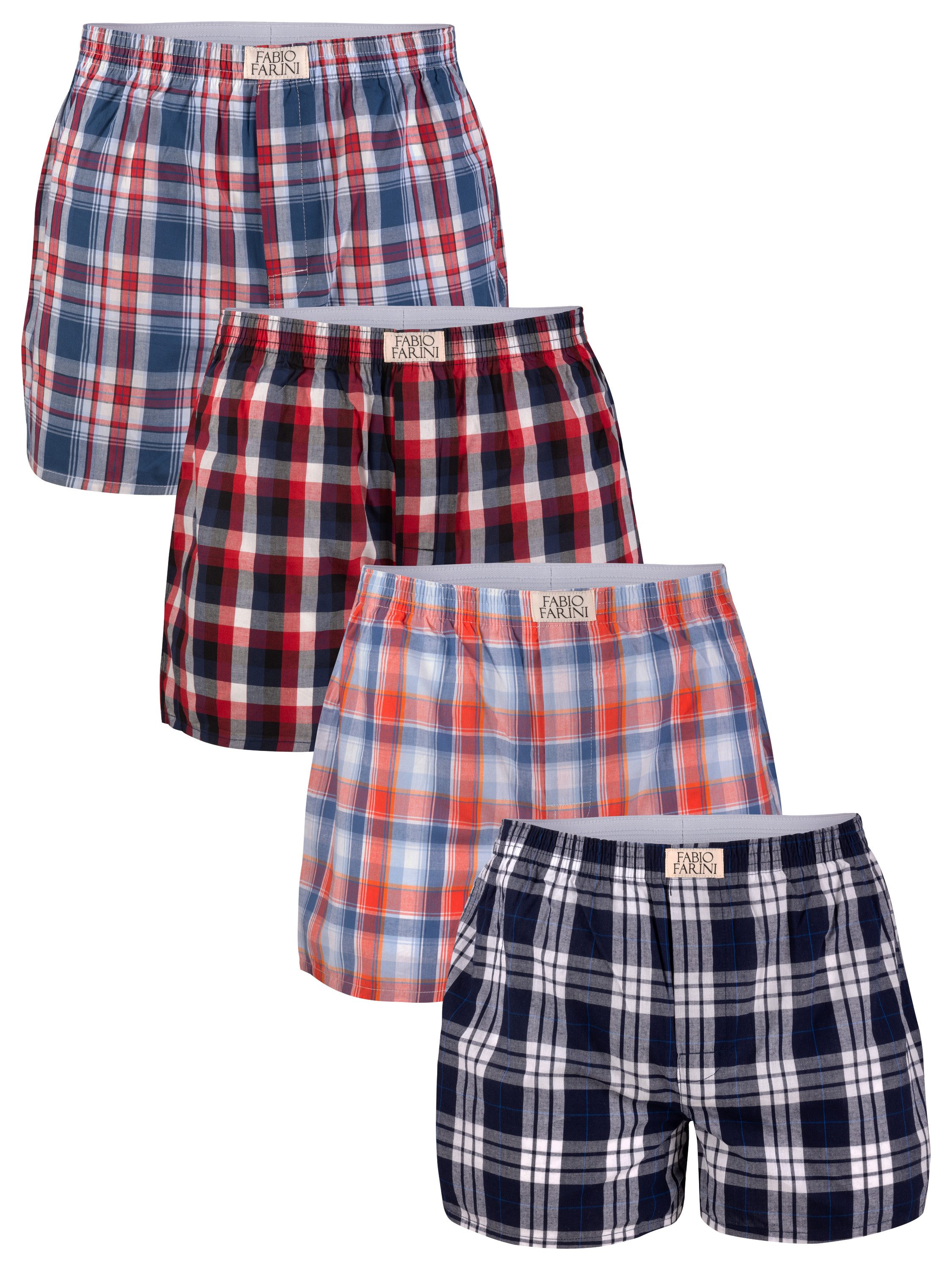 Fabio Farini Webboxer Herren Unterhosen - Männer Boxershorts (4-St) bequeme günstig online kaufen