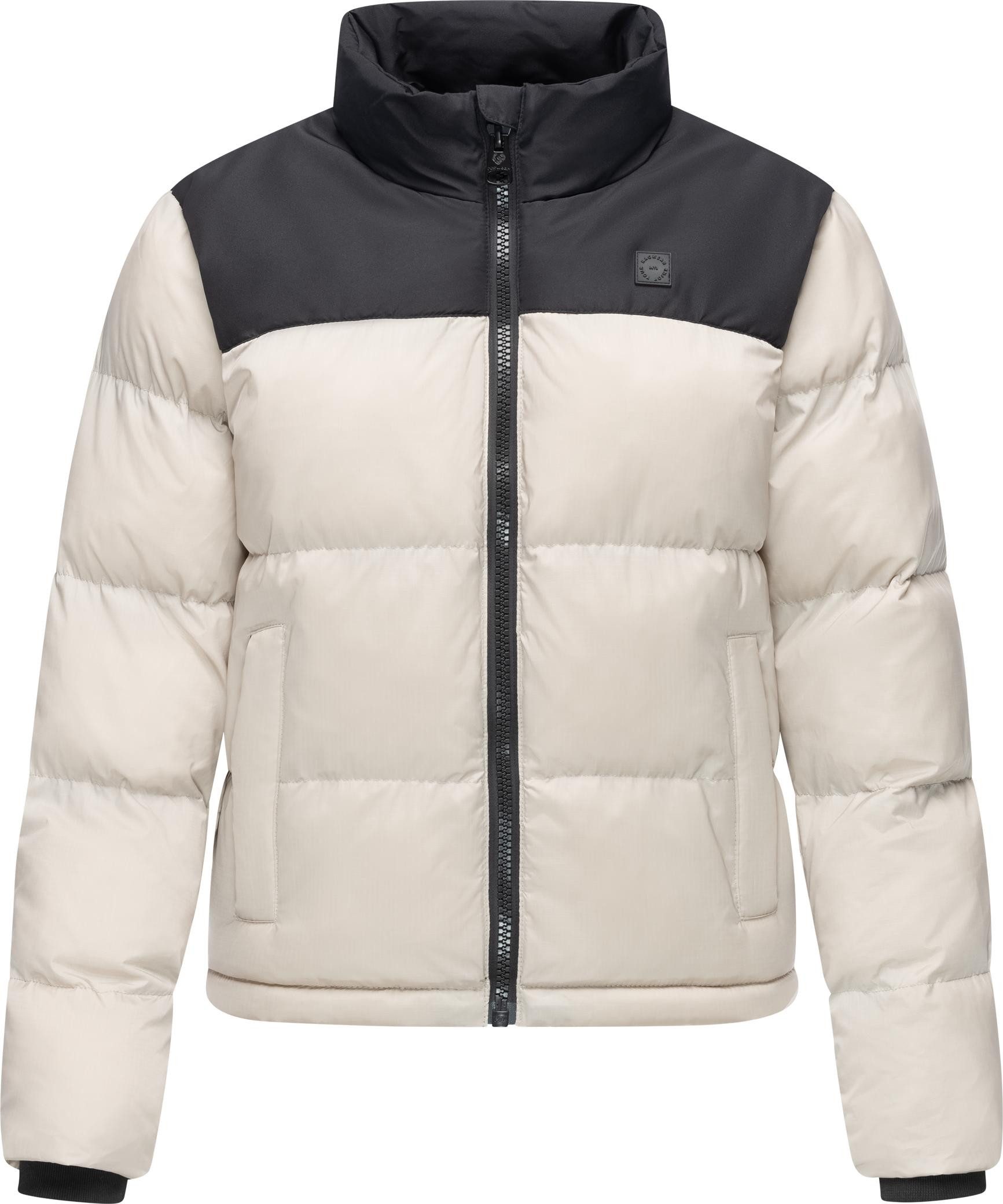 Ragwear Steppjacke Serah stylische Damen Winterjacke im Colourblocking-Design