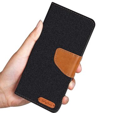 CoolGadget Handyhülle Denim Schutzhülle Flip Case für Huawei P9 Lite 5,2 Zoll, Book Cover Handy Tasche Hülle für P9 Lite Klapphülle