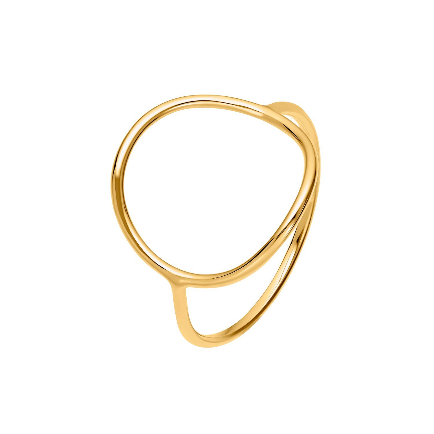 Noelani Silberring für Damen, Sterling Silber 925 vergoldet (Ring, 1-tlg)