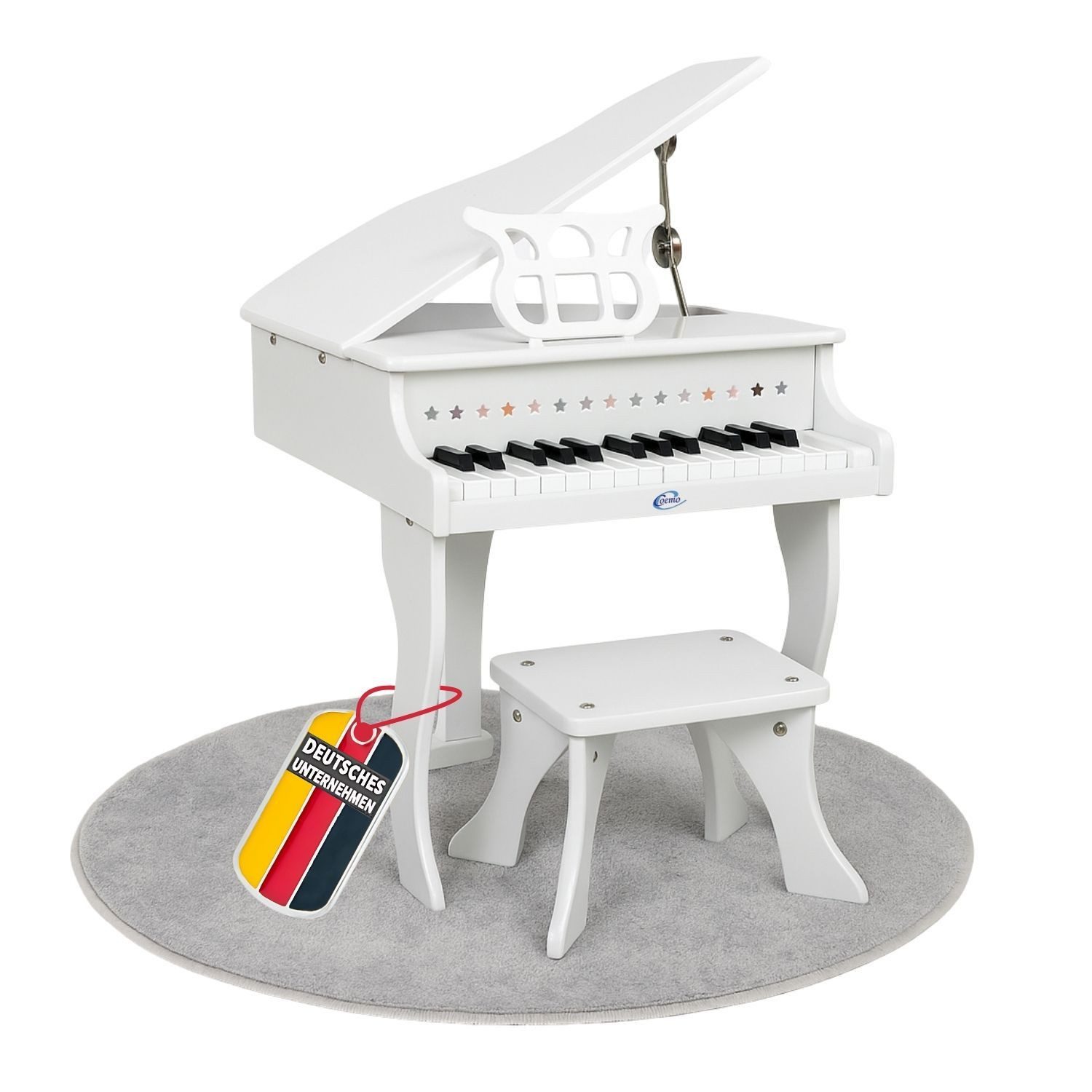 Coemo Spielcenter, (1-tlg), Kinderflügel spielzeugflügel mit Hocker