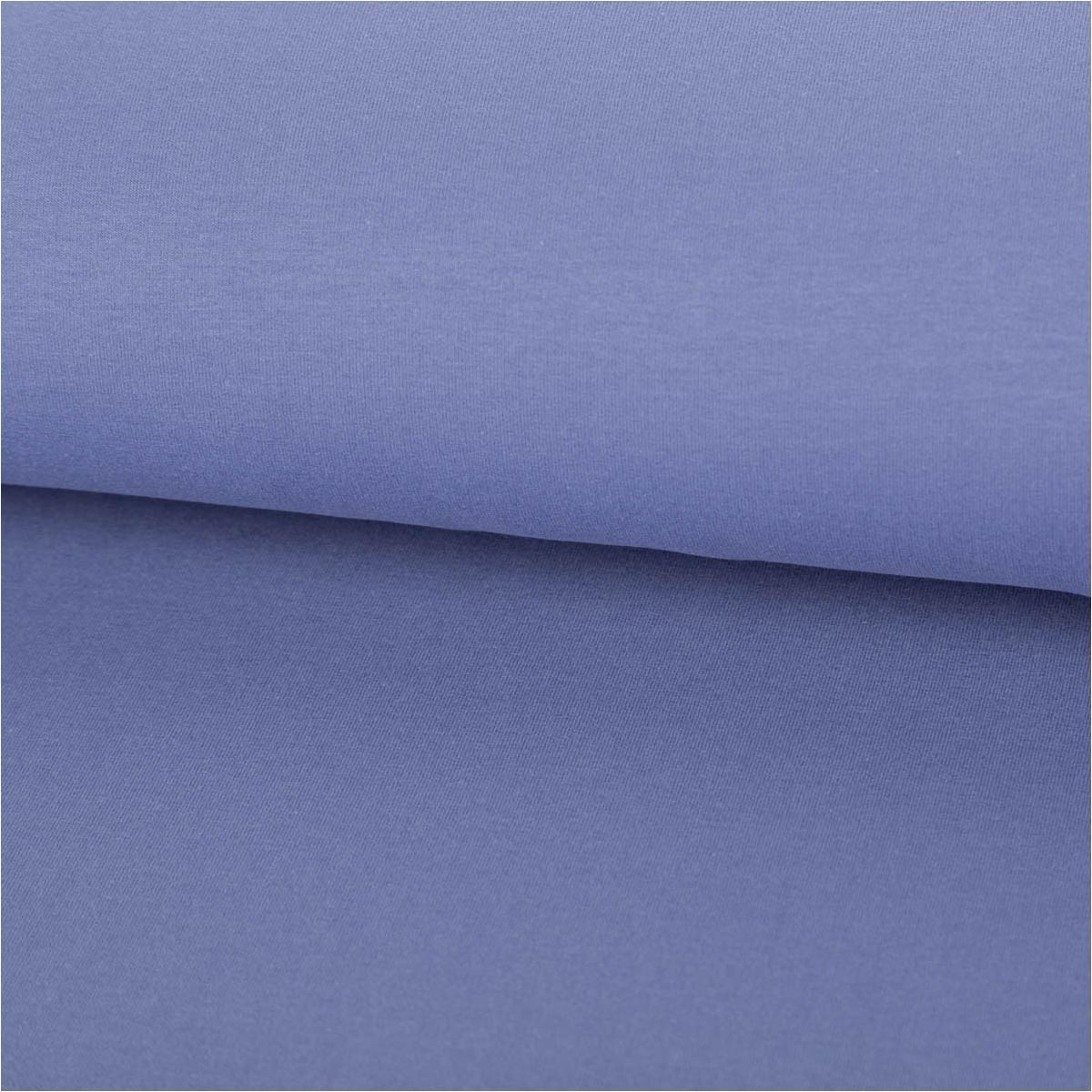 SCHÖNER LEBEN. Stoff Sweatstoff Meterware Bio Soft Sweat dünn lavendel blau 1,5m Breite, allergikergeeignet